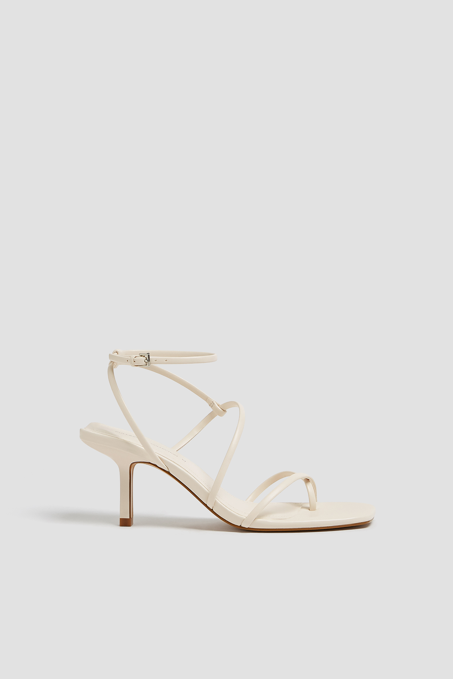 high heel sandals with a square toe 