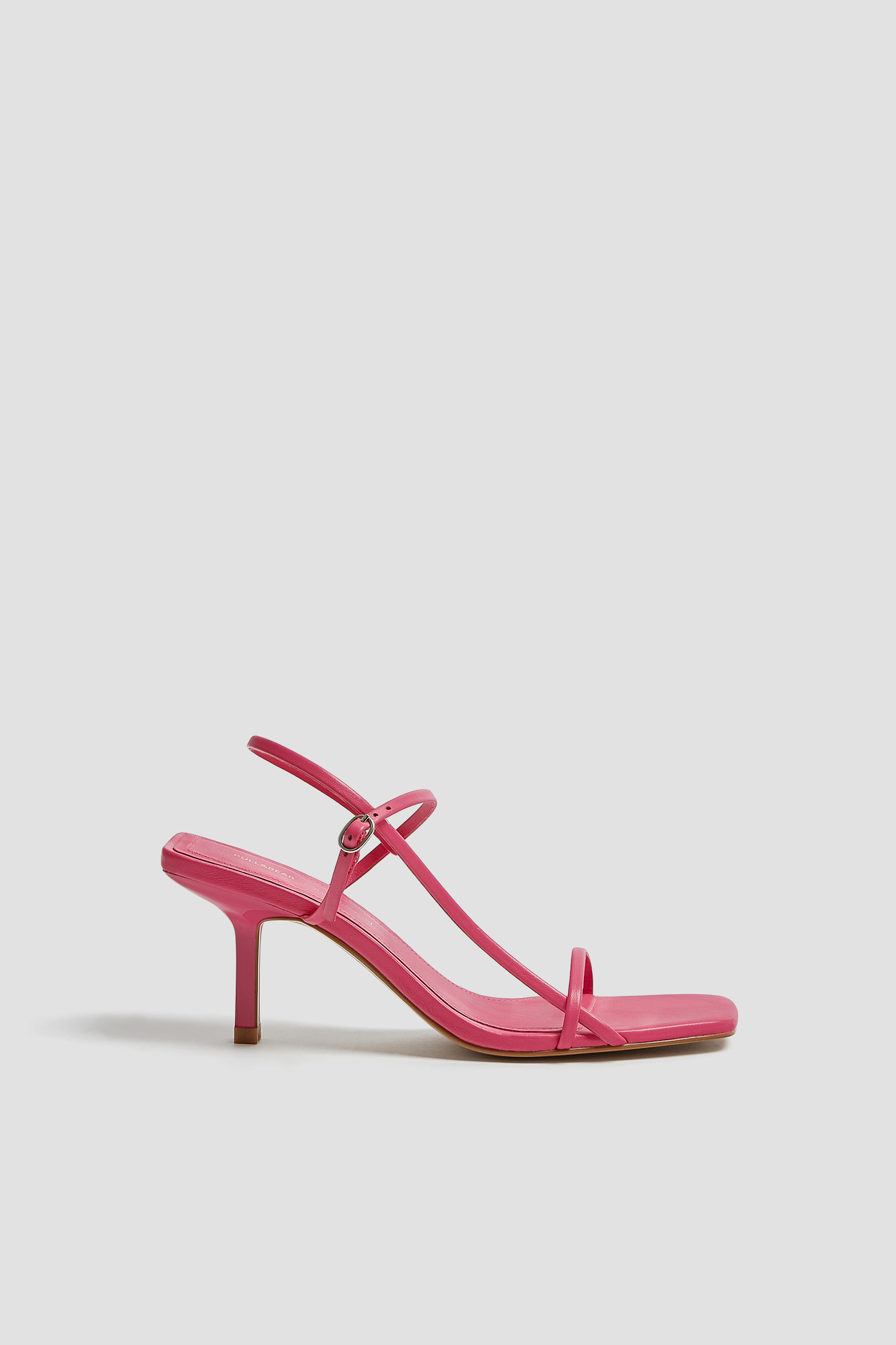 Strappy fuchsia high-heel sandals 