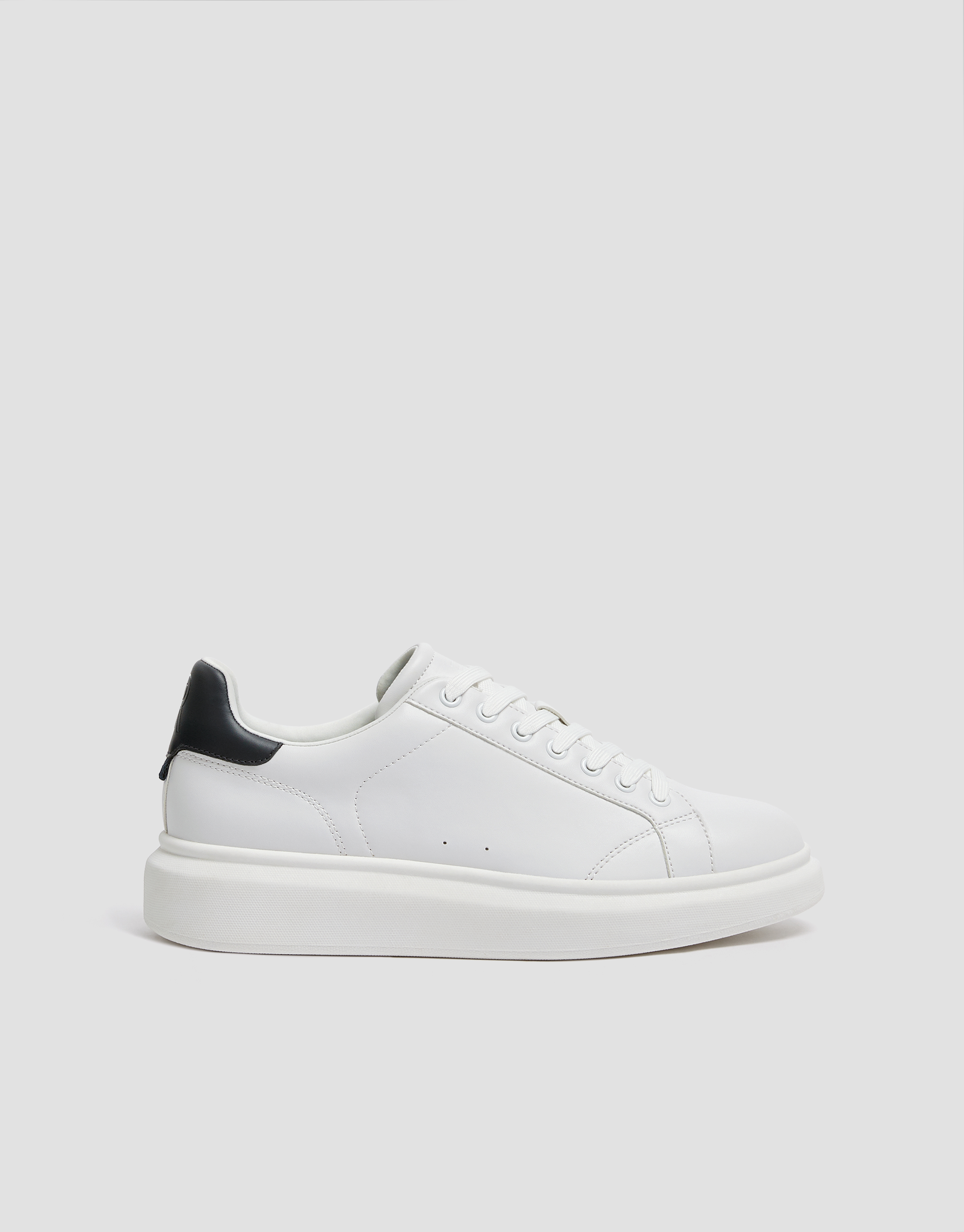 white chunky sole trainers