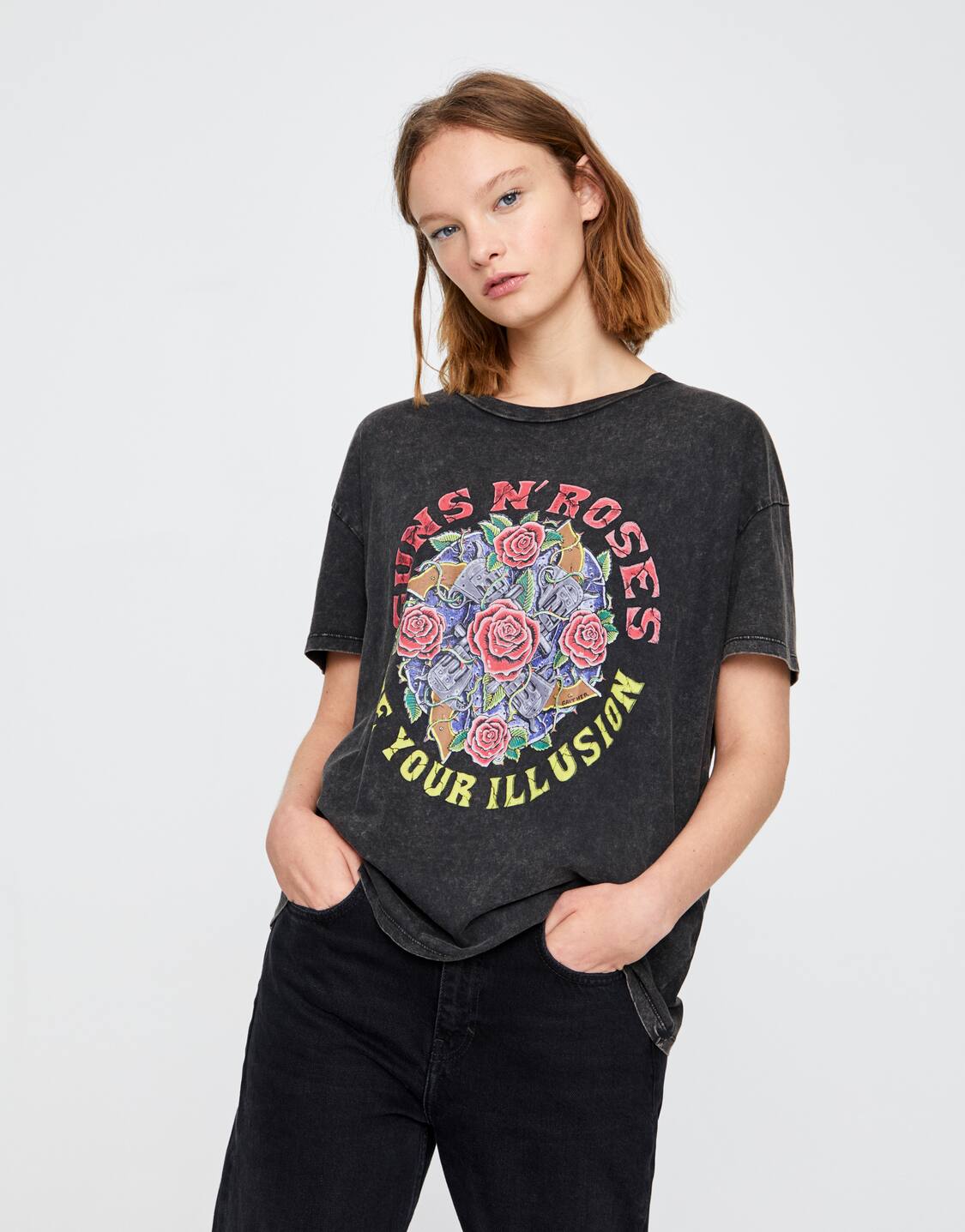 Guns N Roses Album T Shirt Pull Bear