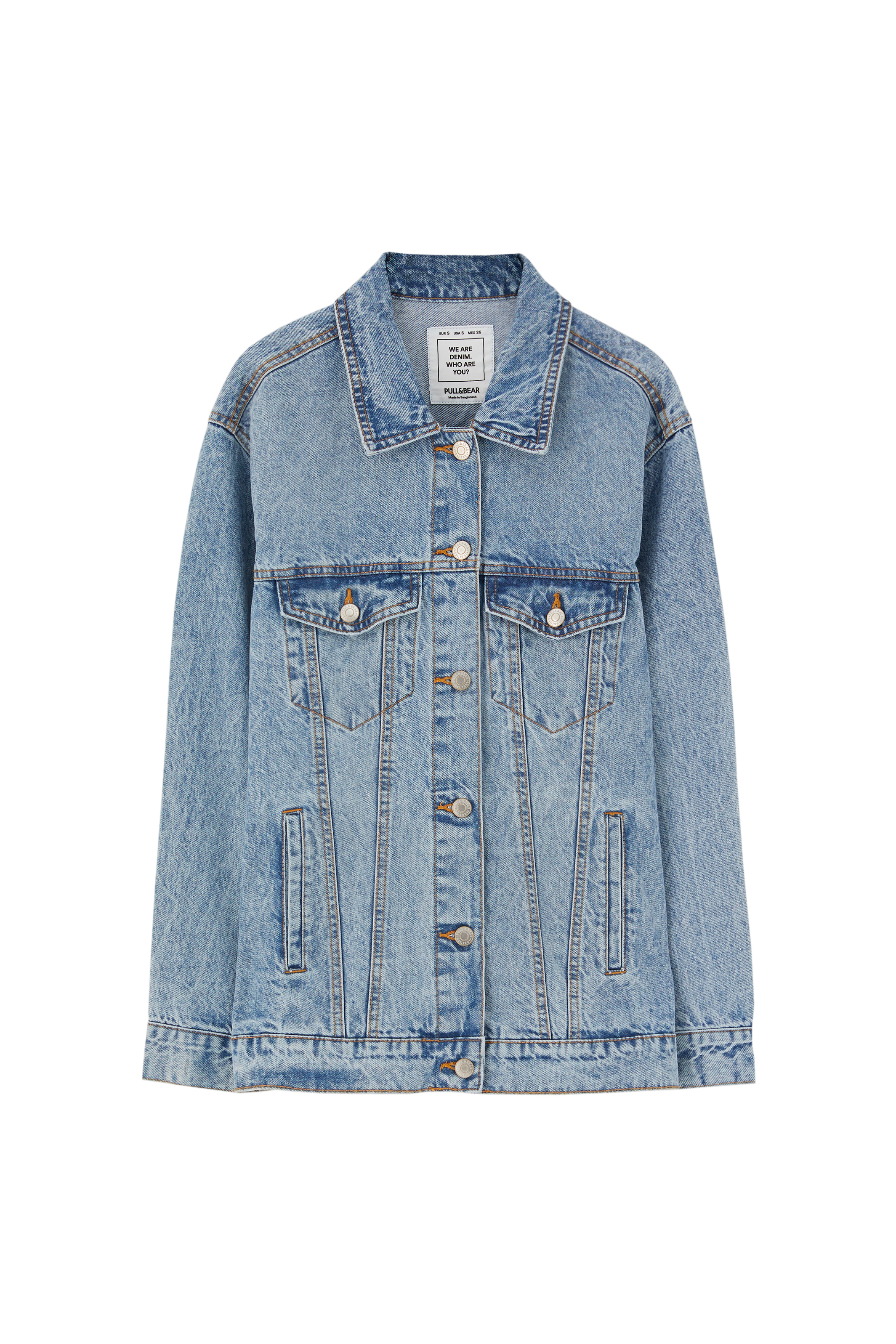 pull and bear oversized denim jacket