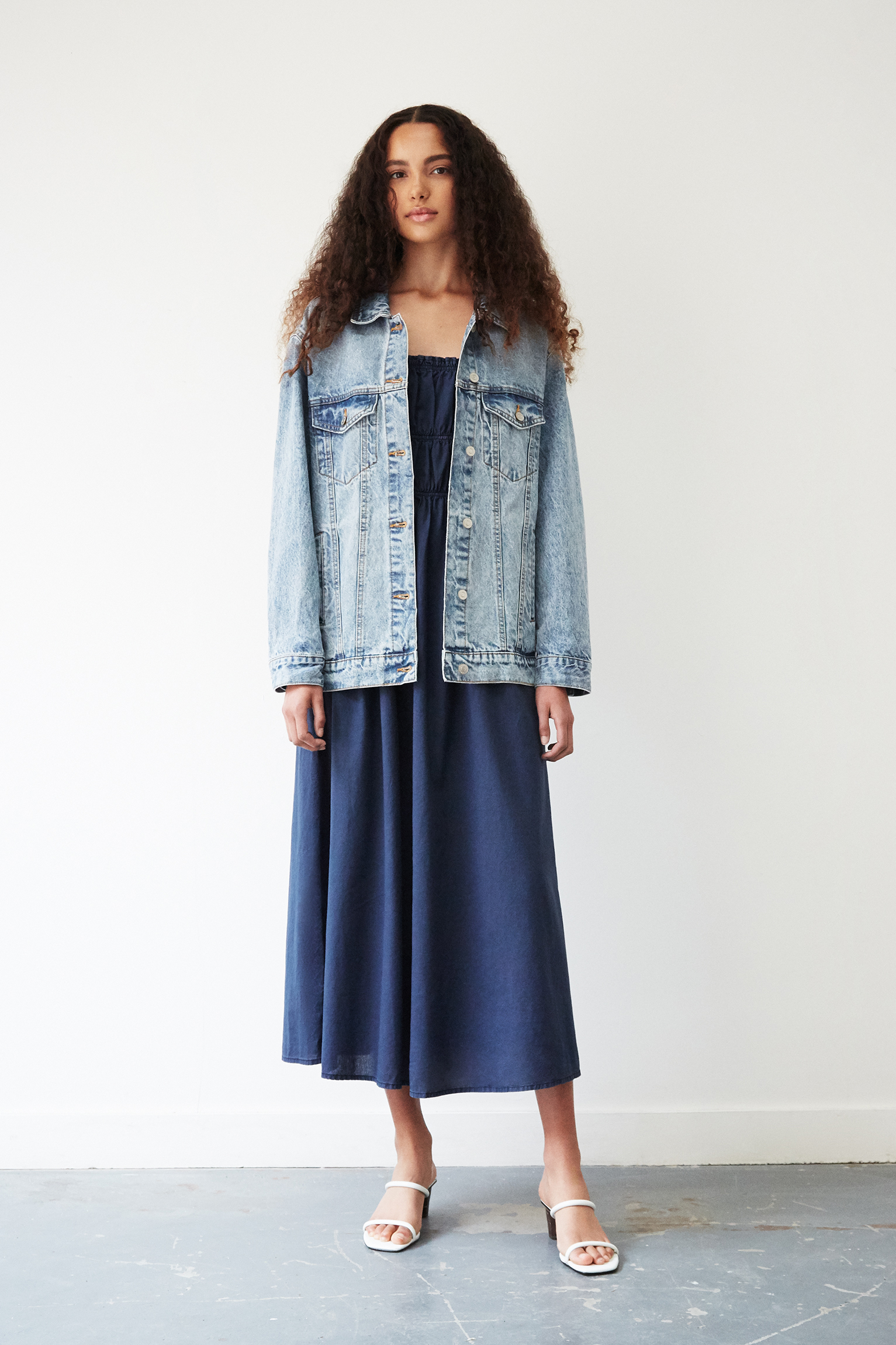pull and bear oversized denim jacket