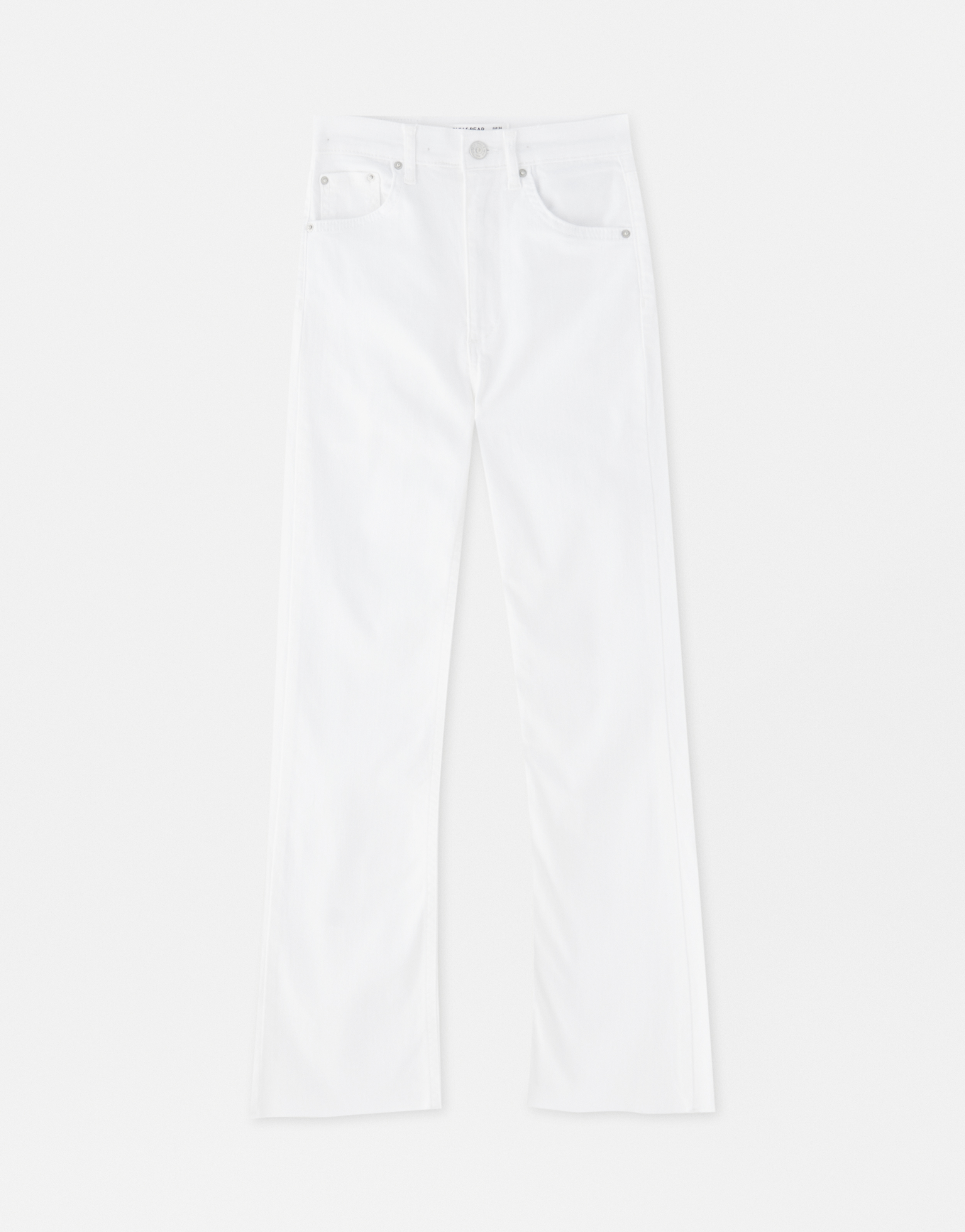 Basic white flared jeans - PULL\u0026BEAR