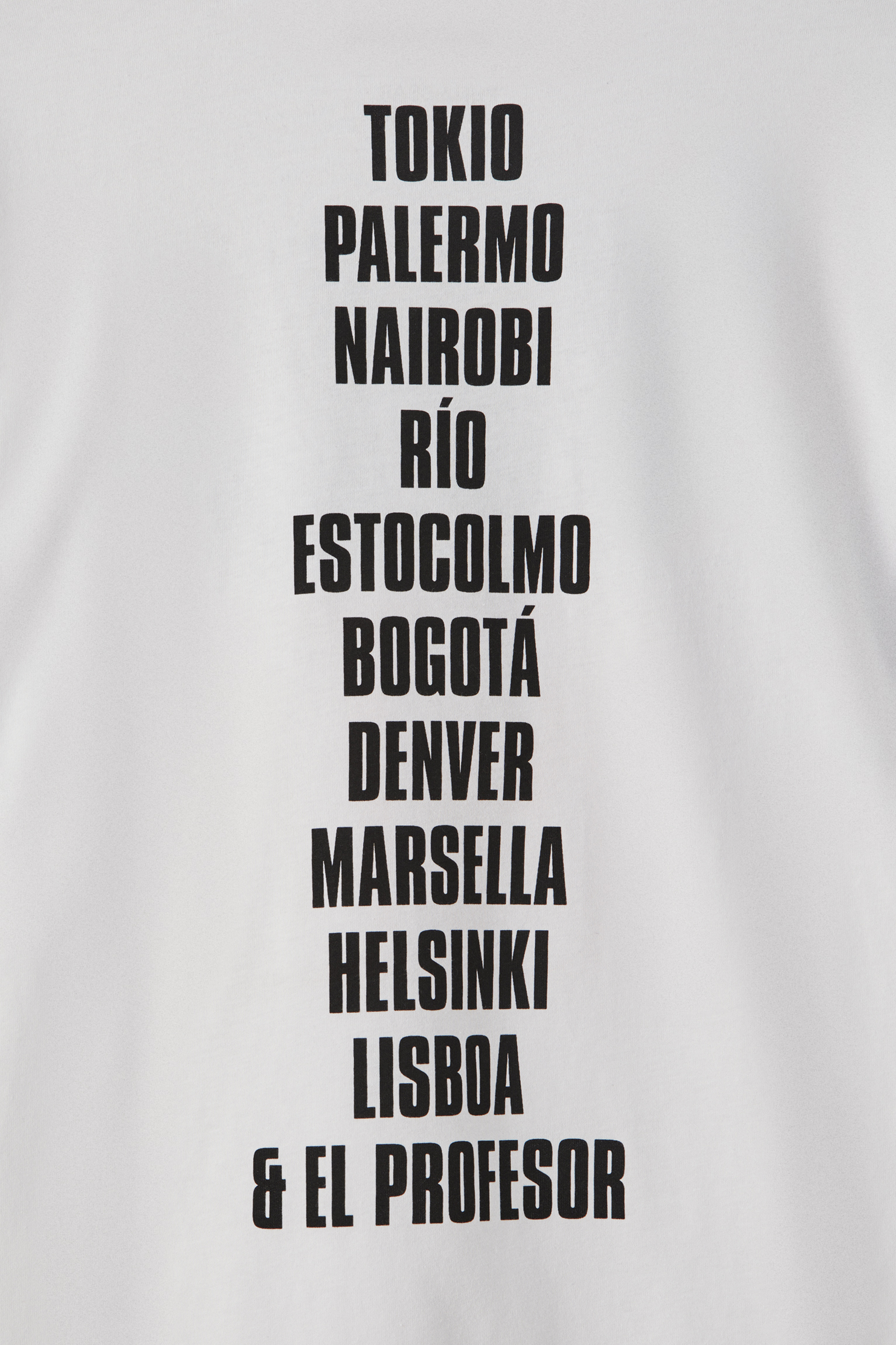 White Money Heist X Pull Bear Bella Ciao T Shirt Pull Bear