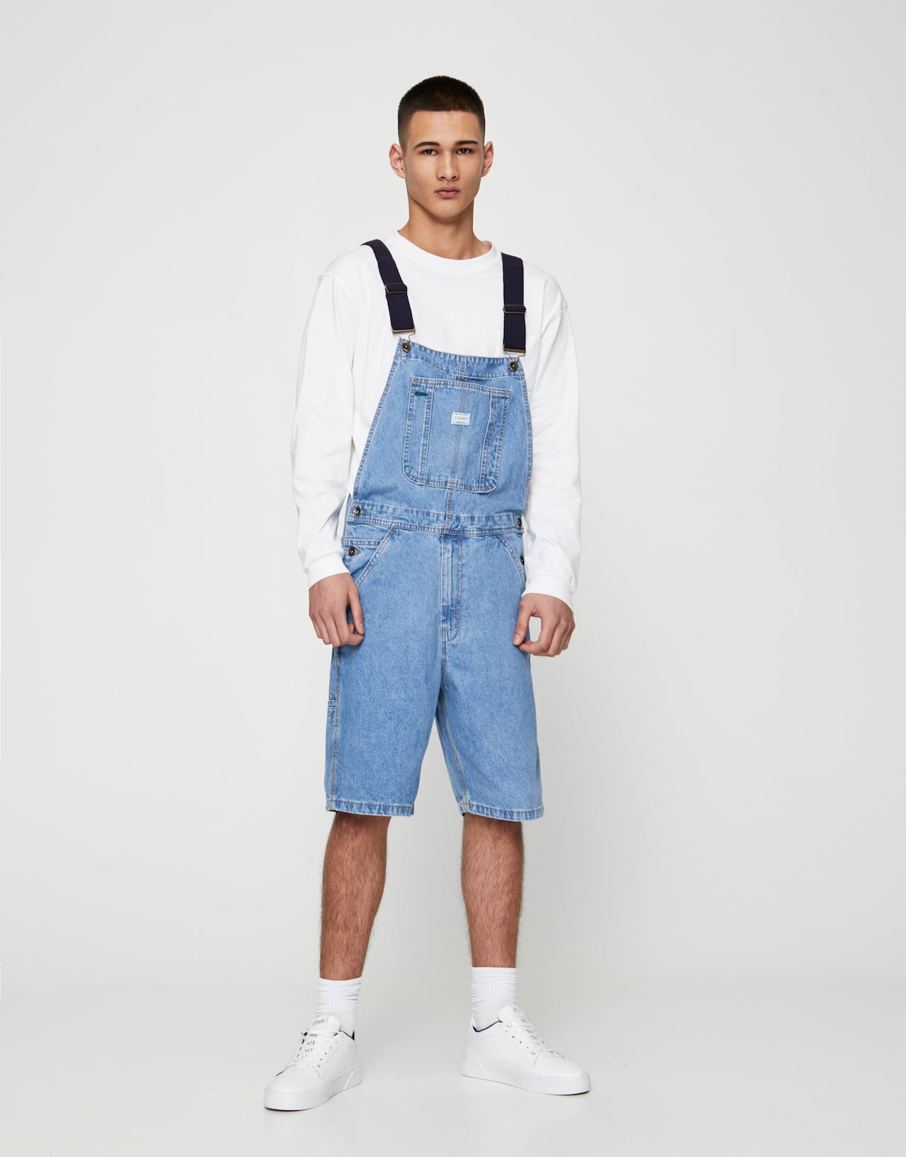 men's summer dungarees shorts from pull and bear