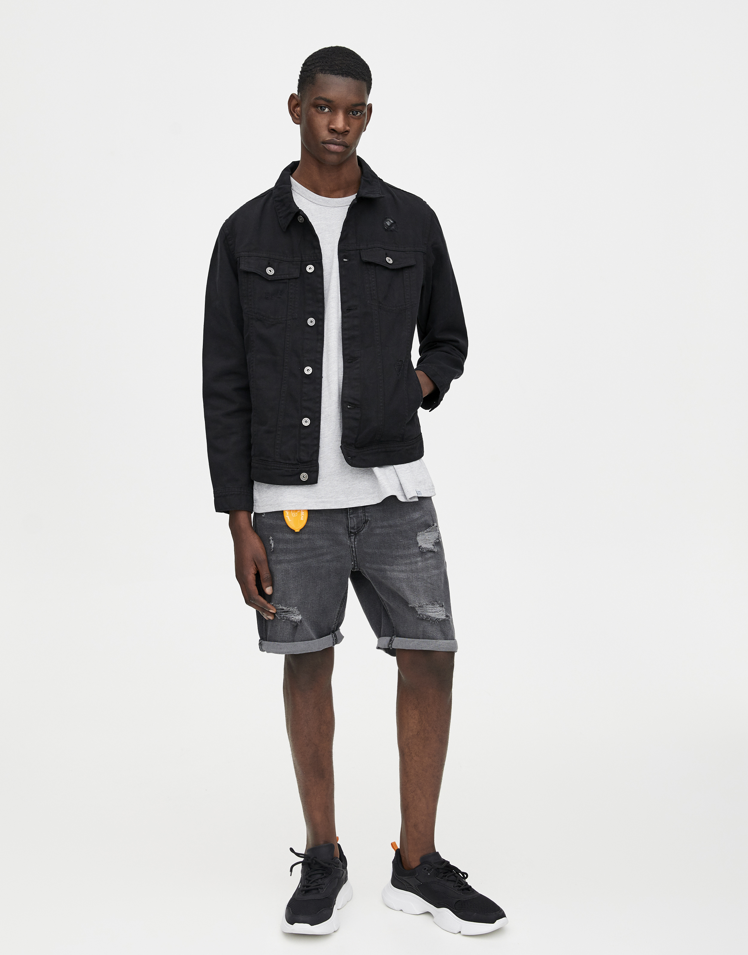 ripped up bermuda shorts