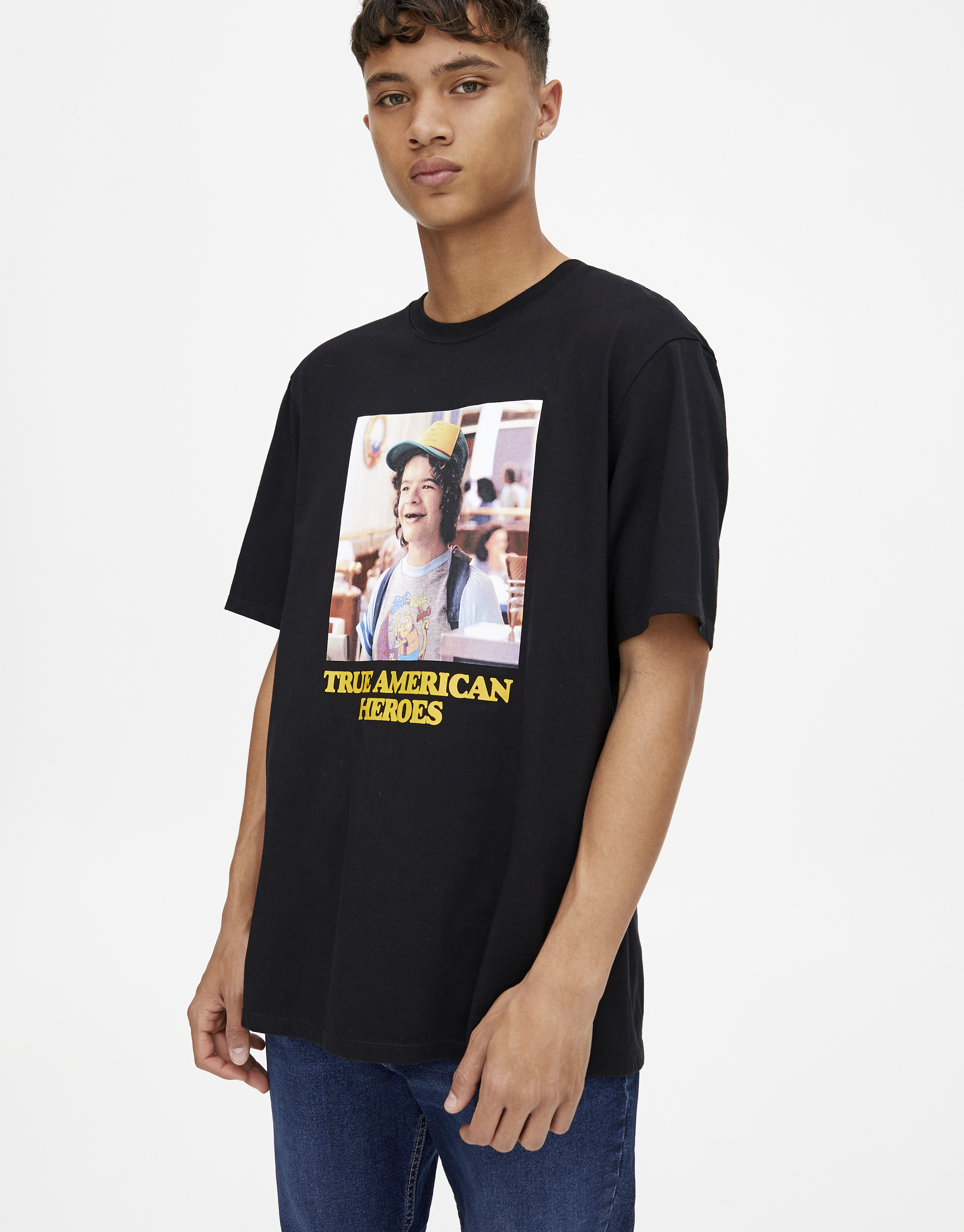 Black Stranger Things 3 Dustin T-shirt 
