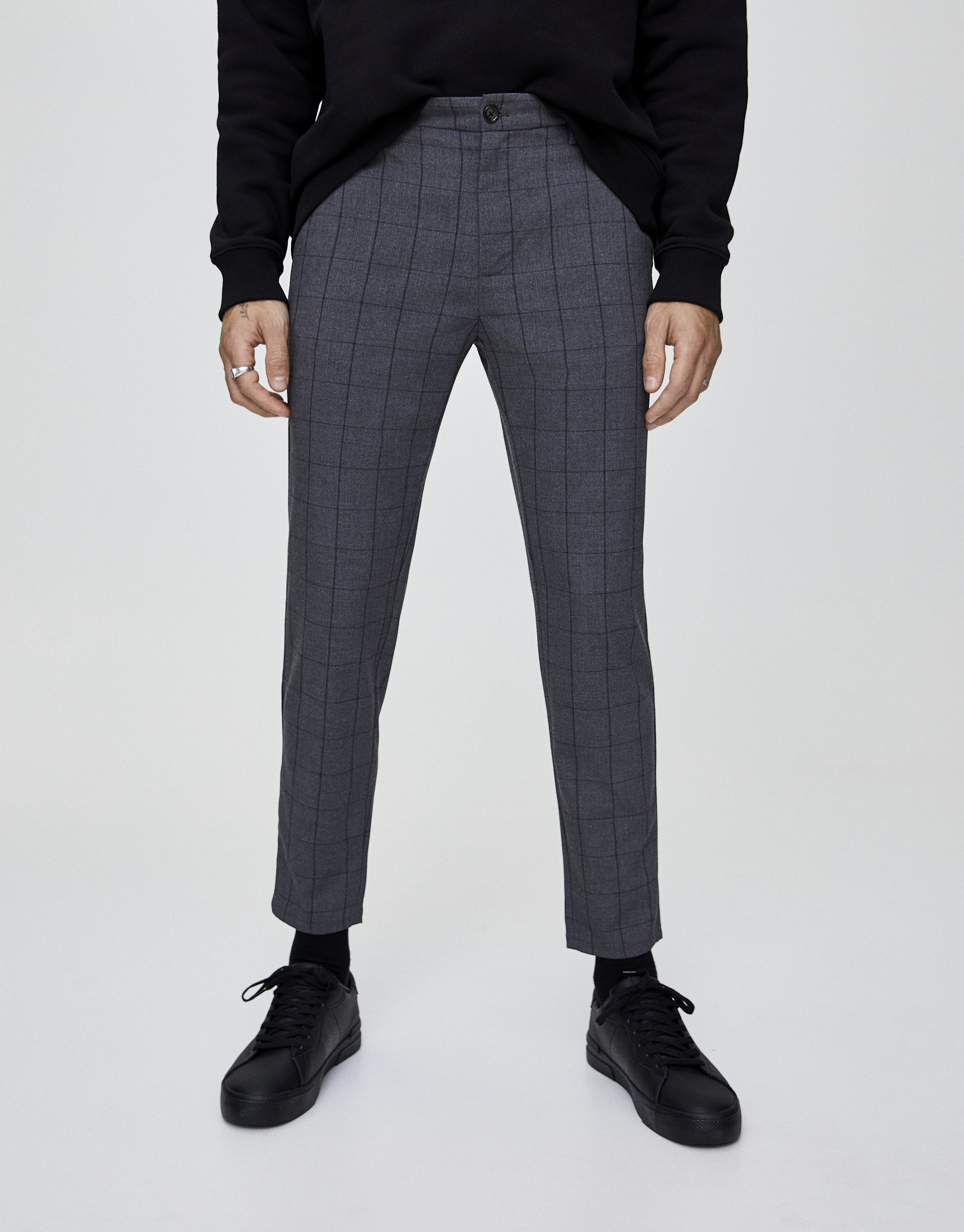 skinny fit tailored trousers