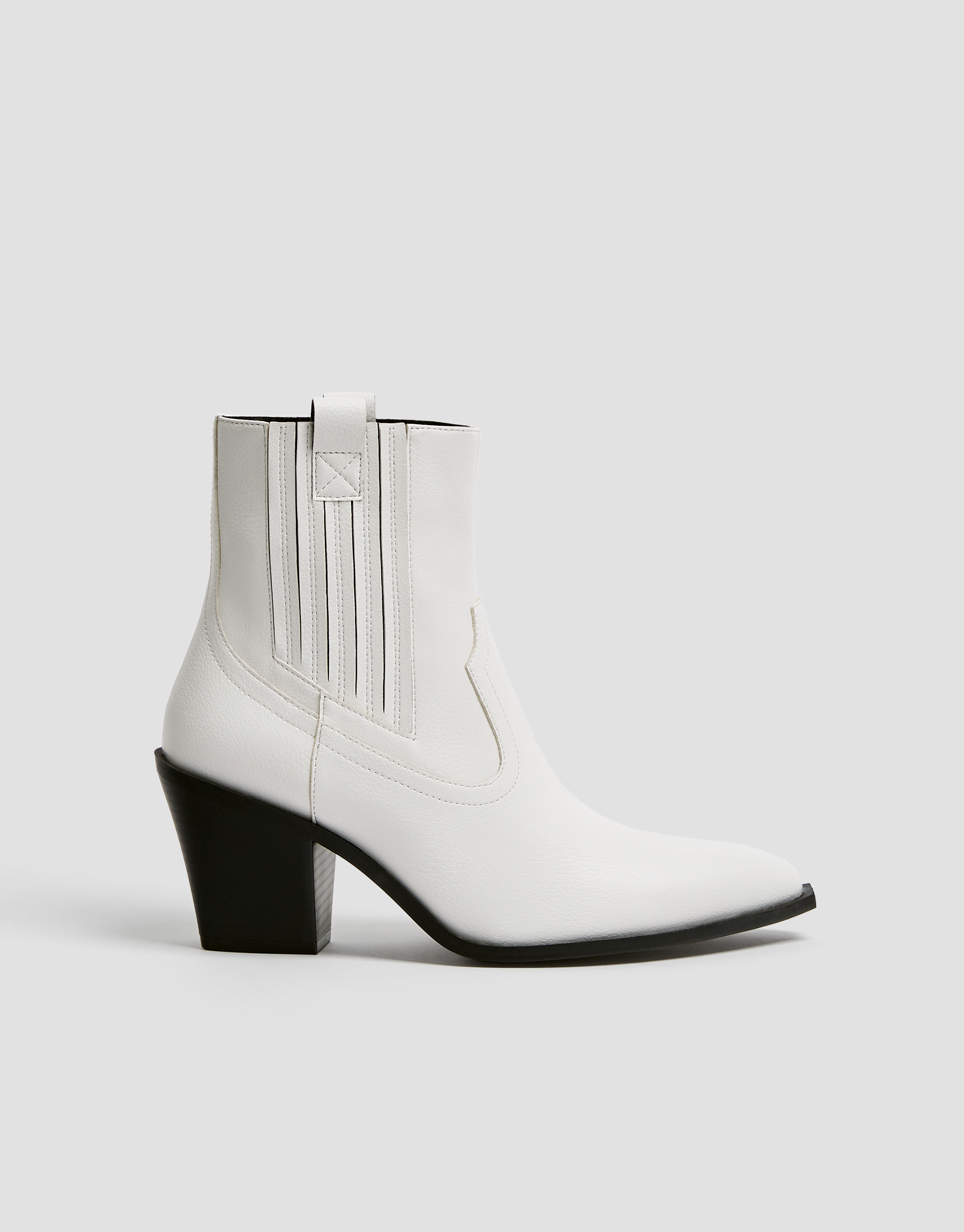 white cowboy ankle boots