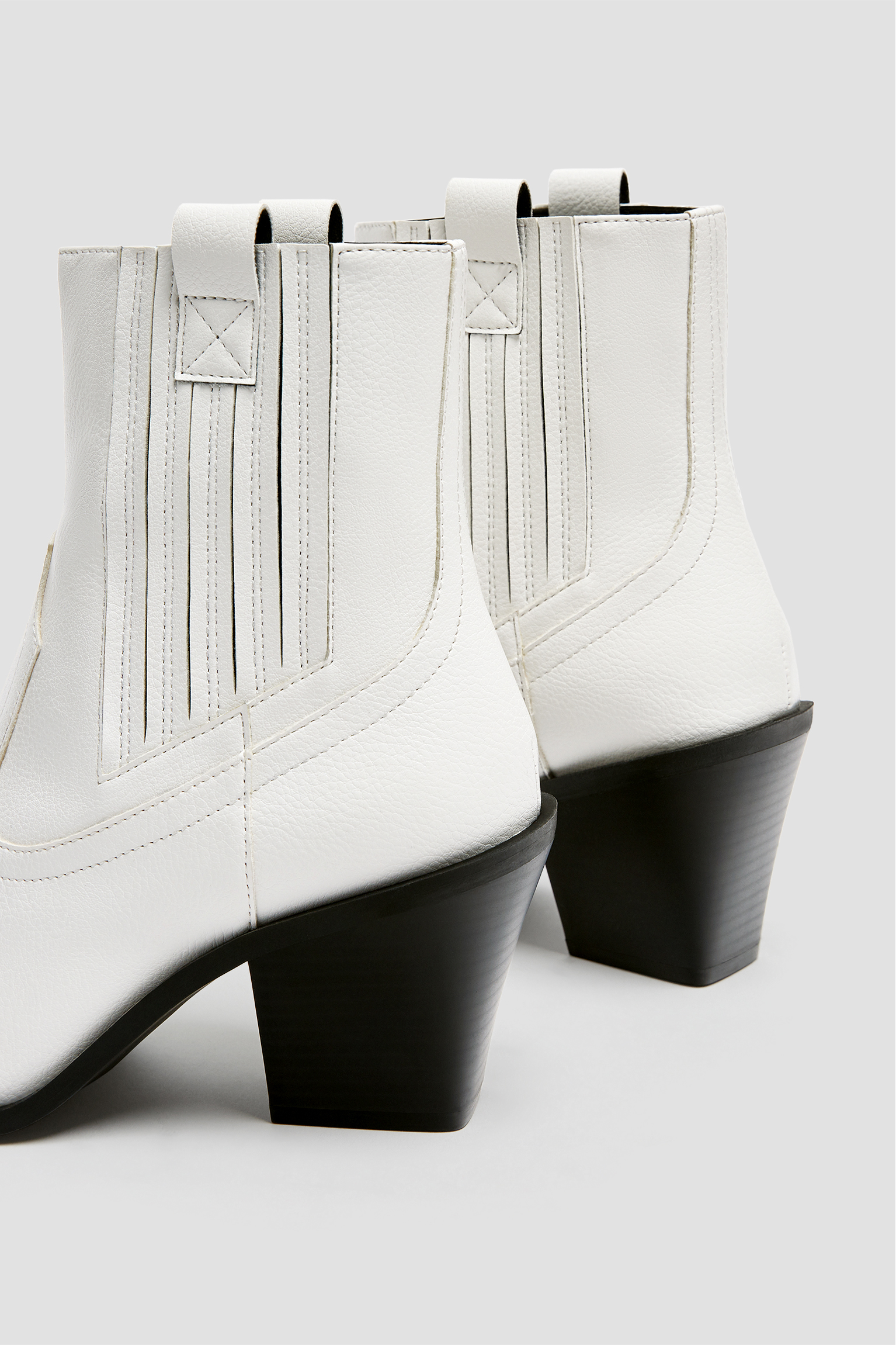 white cowboy ankle boots