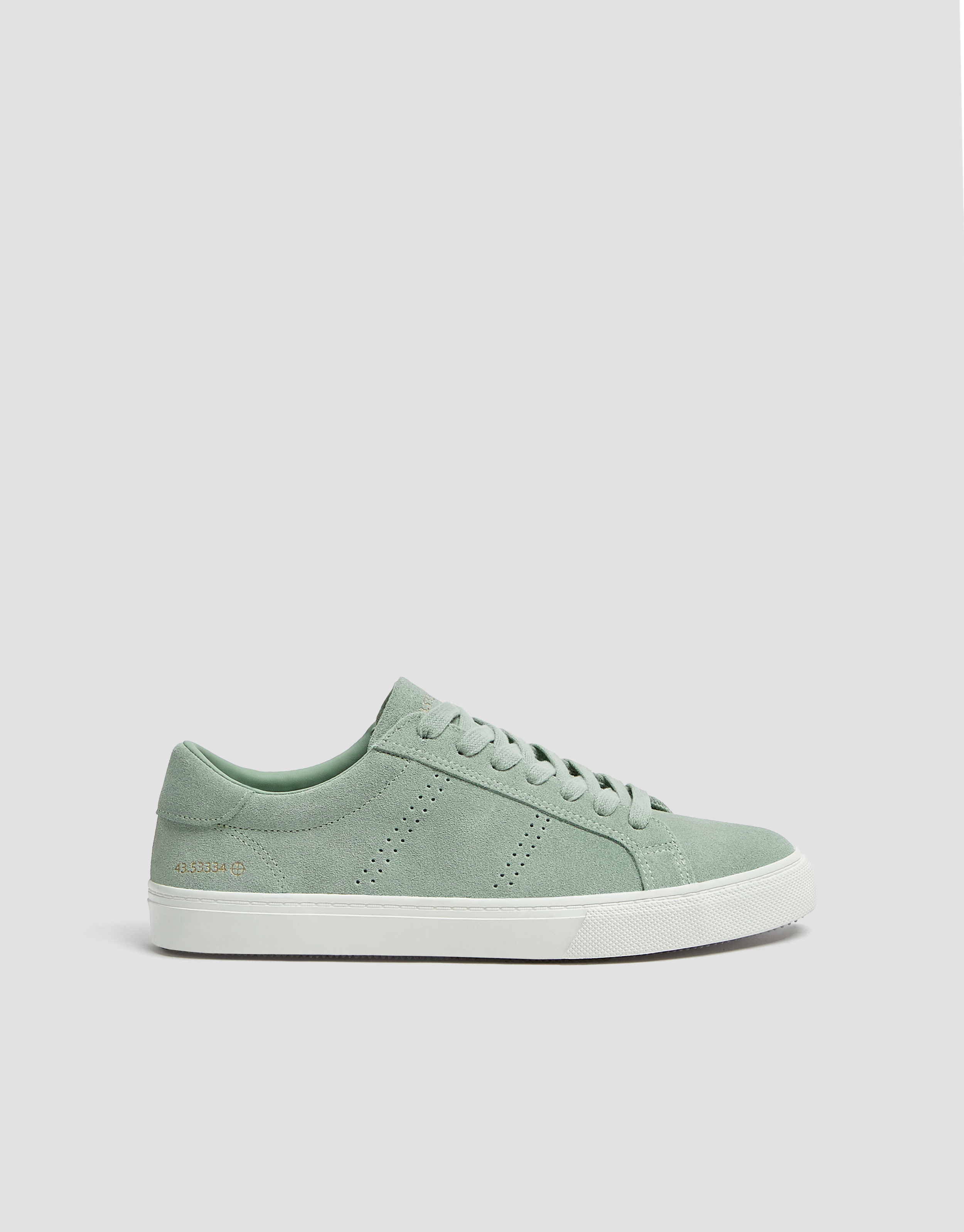 green leather trainers