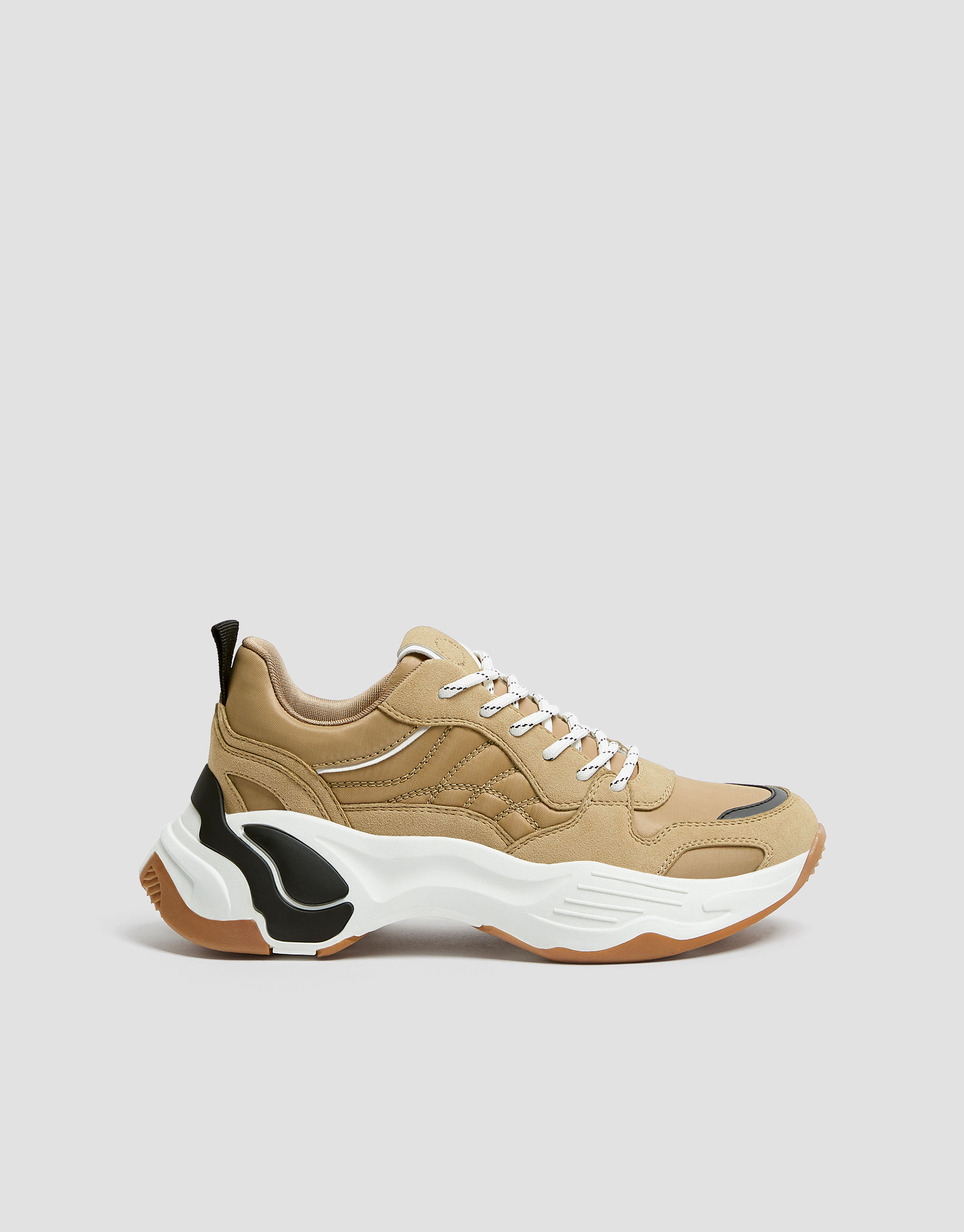 camel coloured trainers