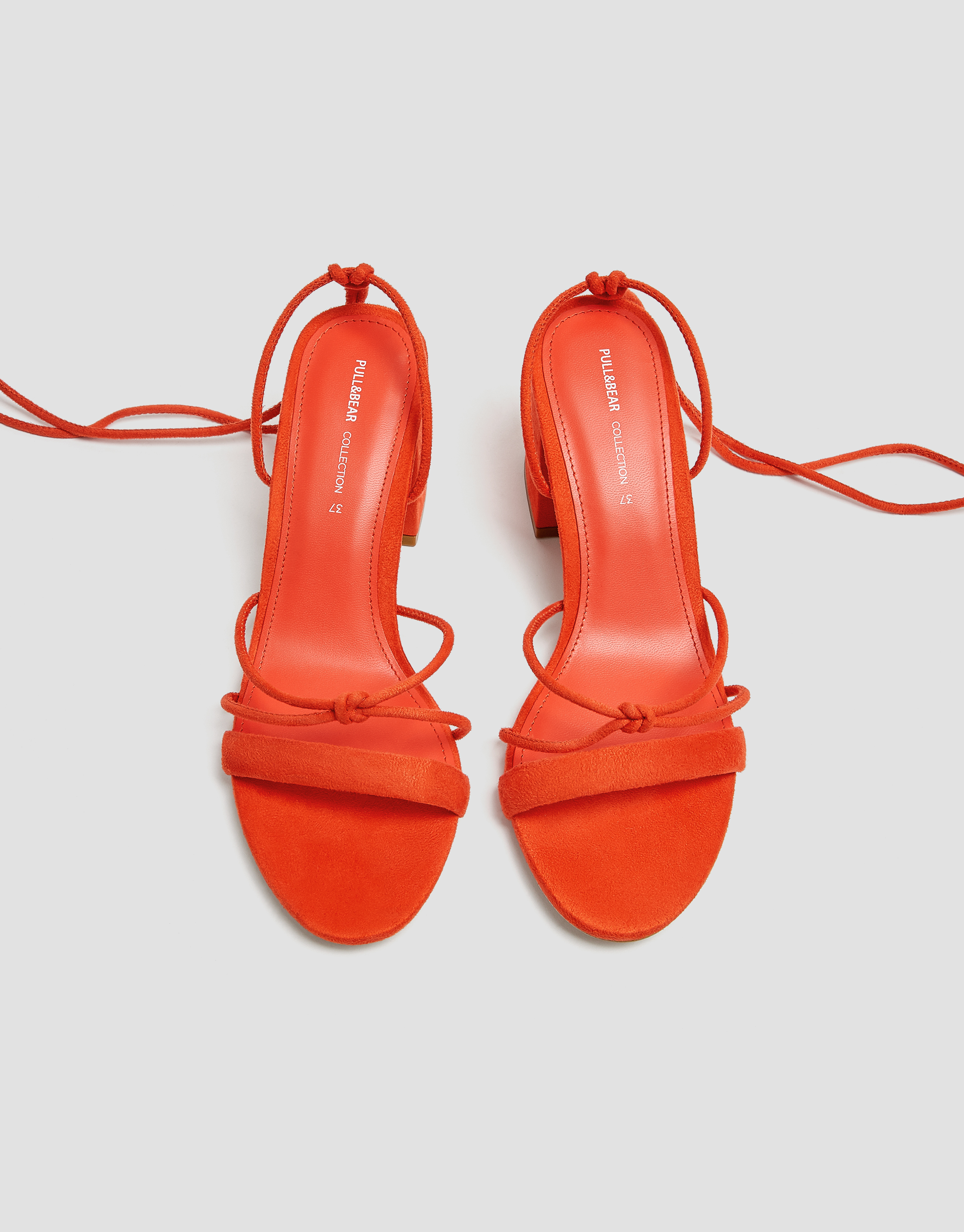 coral strappy sandals