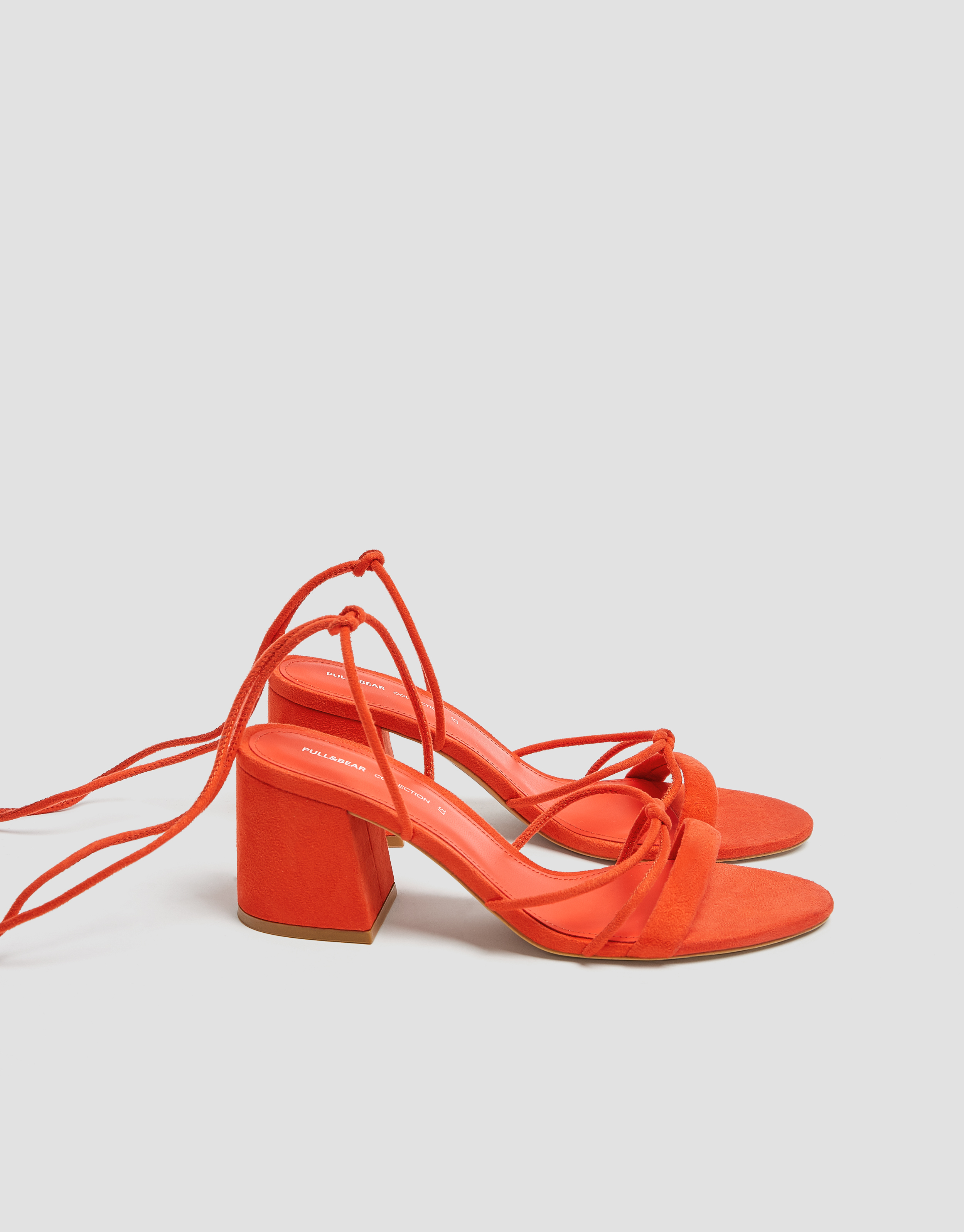 coral strappy sandals