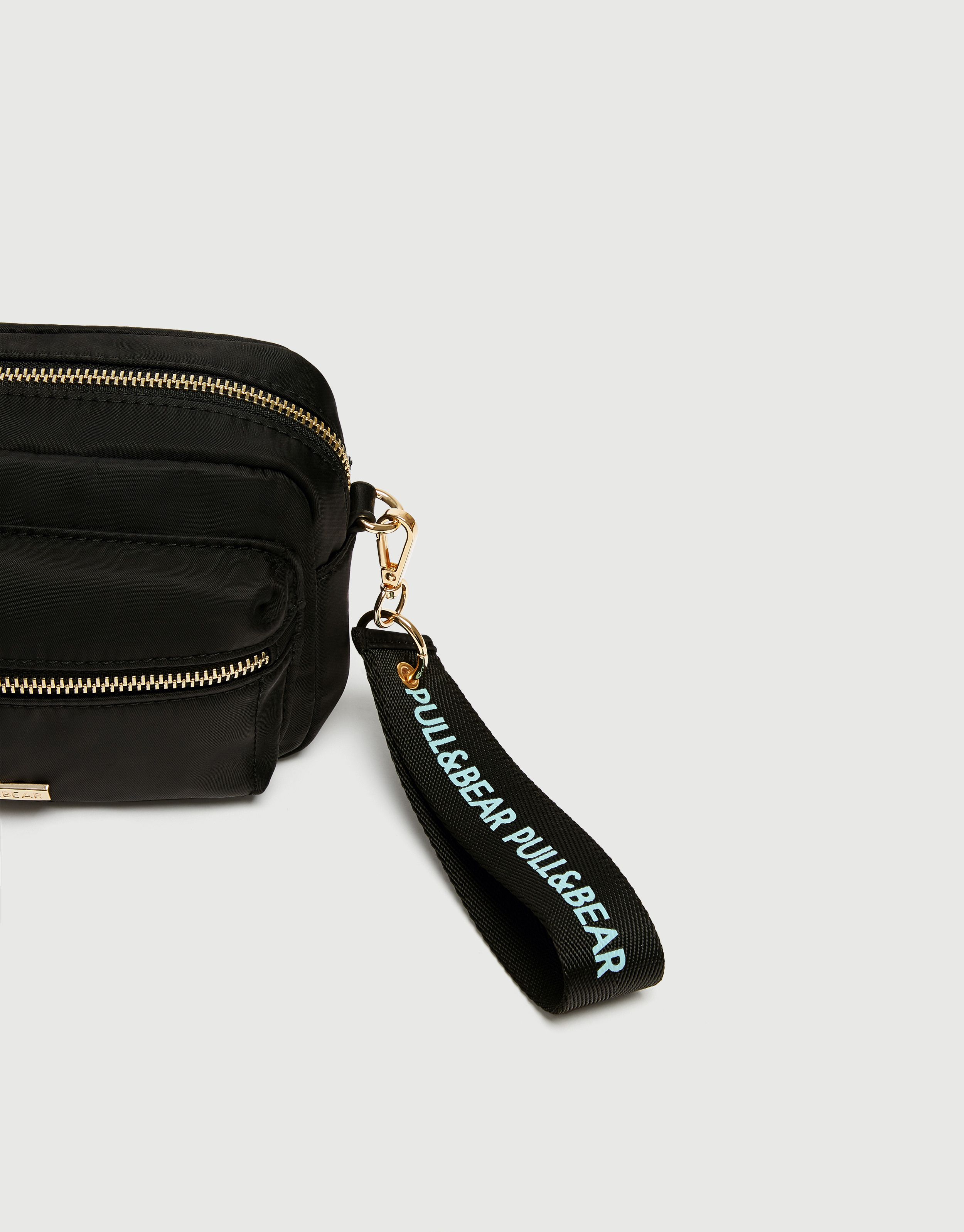 black nylon crossbody purse