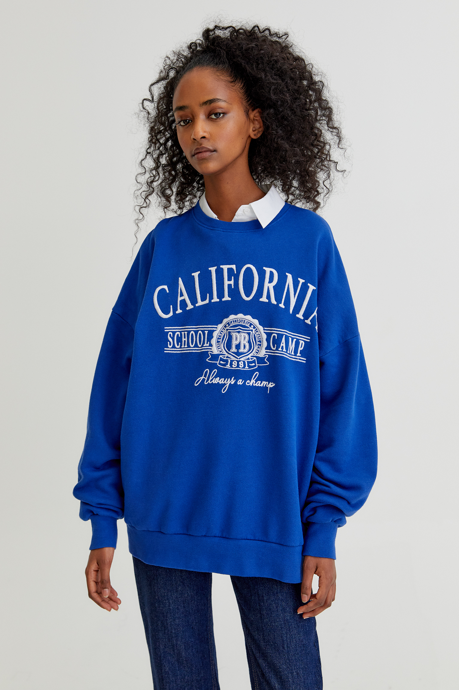 varsity style sweatshirt