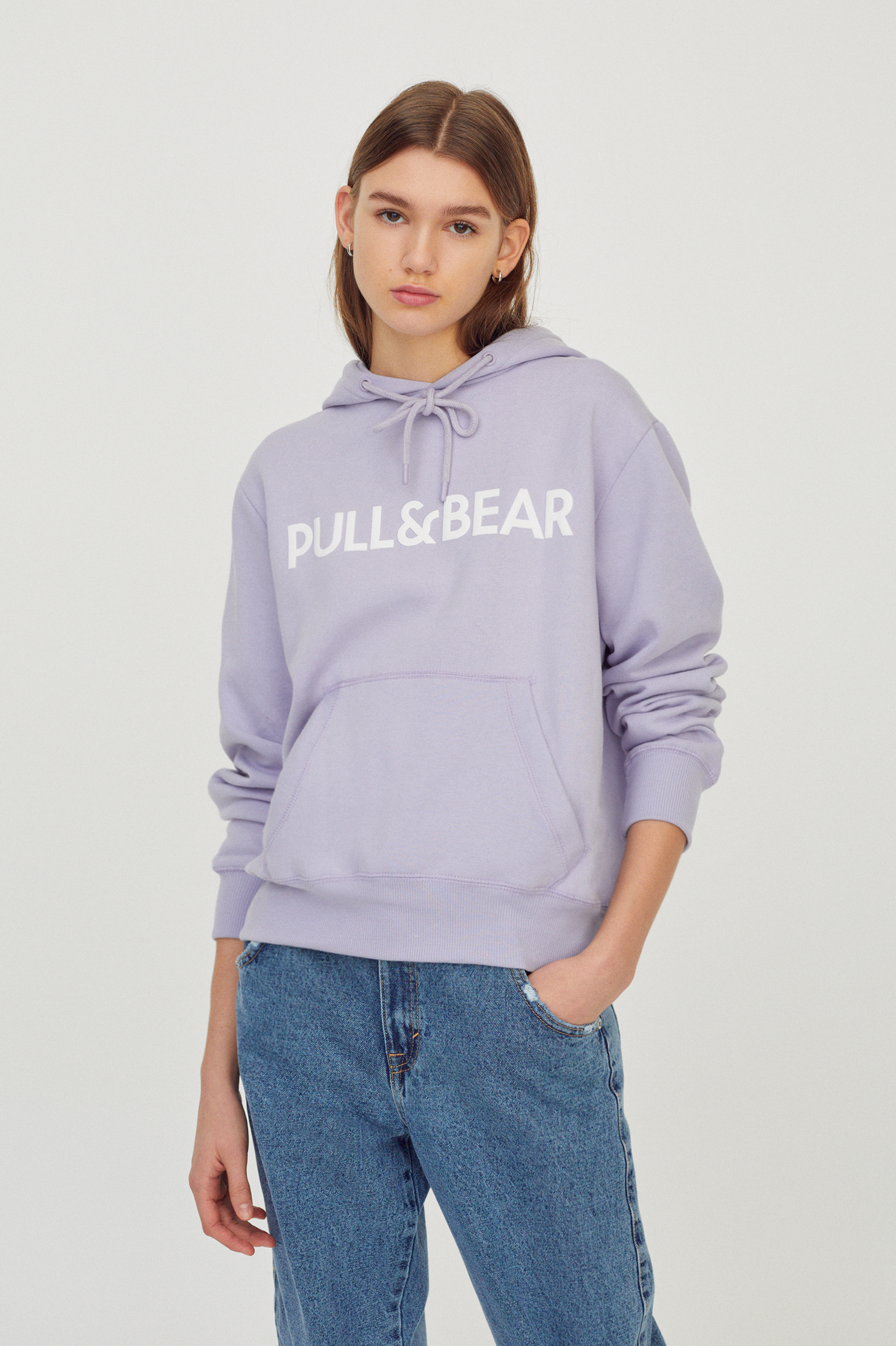 pull and bear logo hoodie women's
