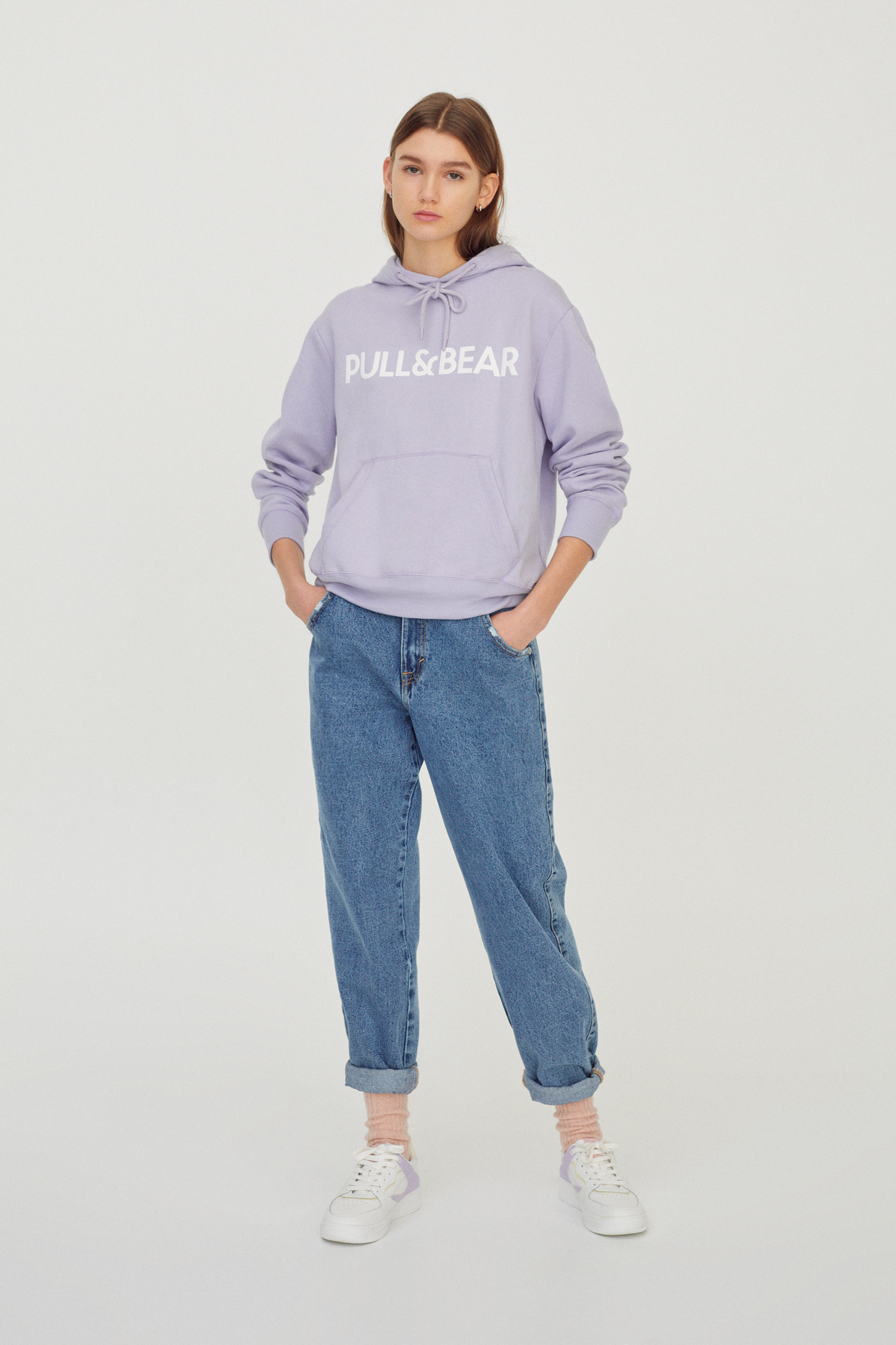 pull&bear logo hoodie