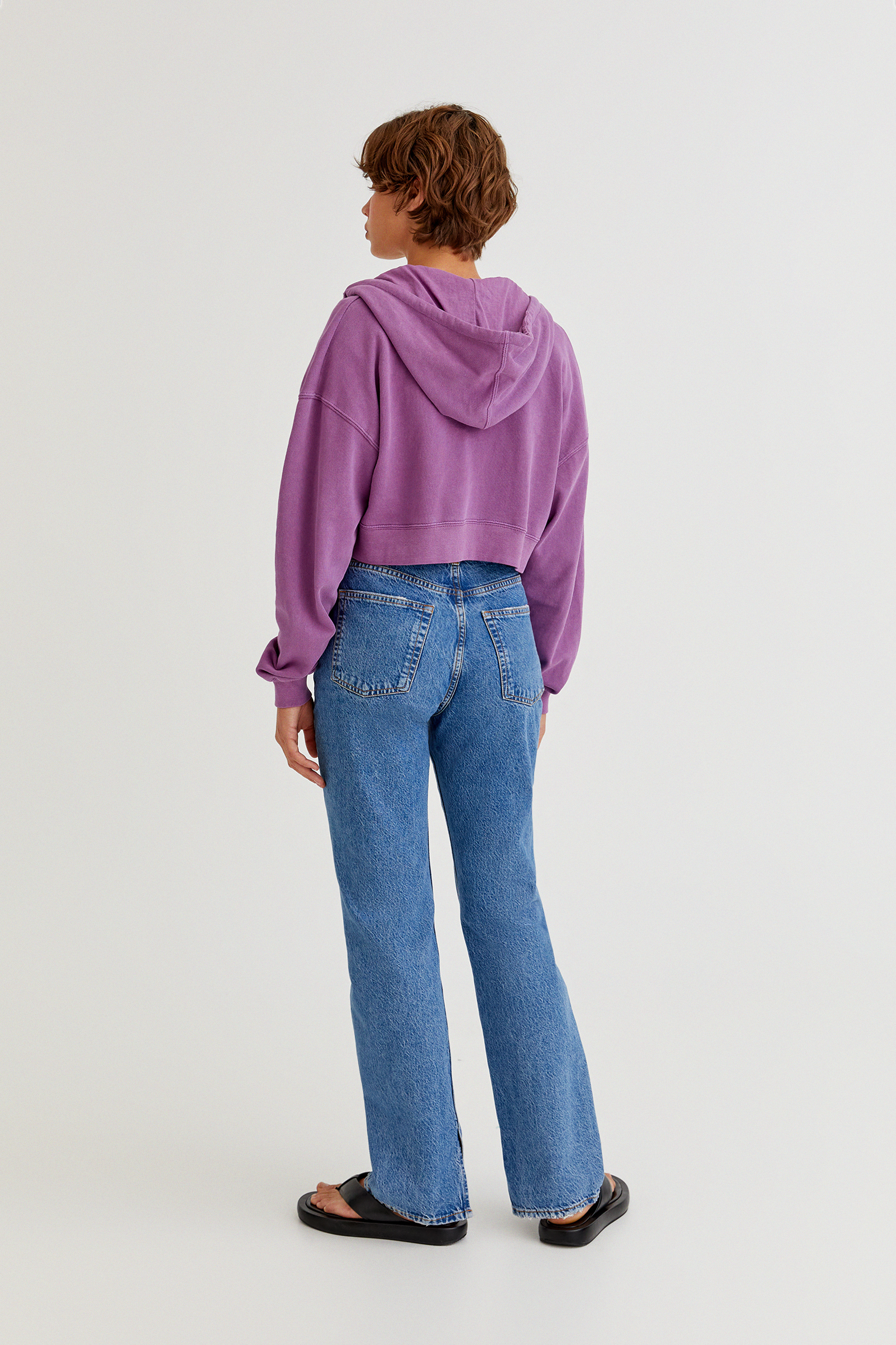 pull and bear zip hoodie