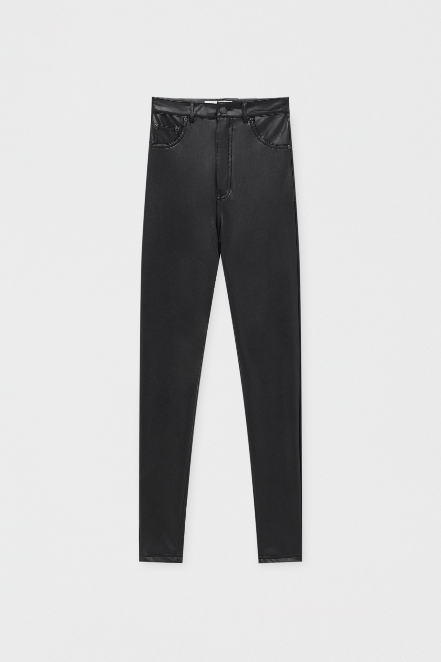 Pantalón efecto piel skinny - PULL\u0026BEAR