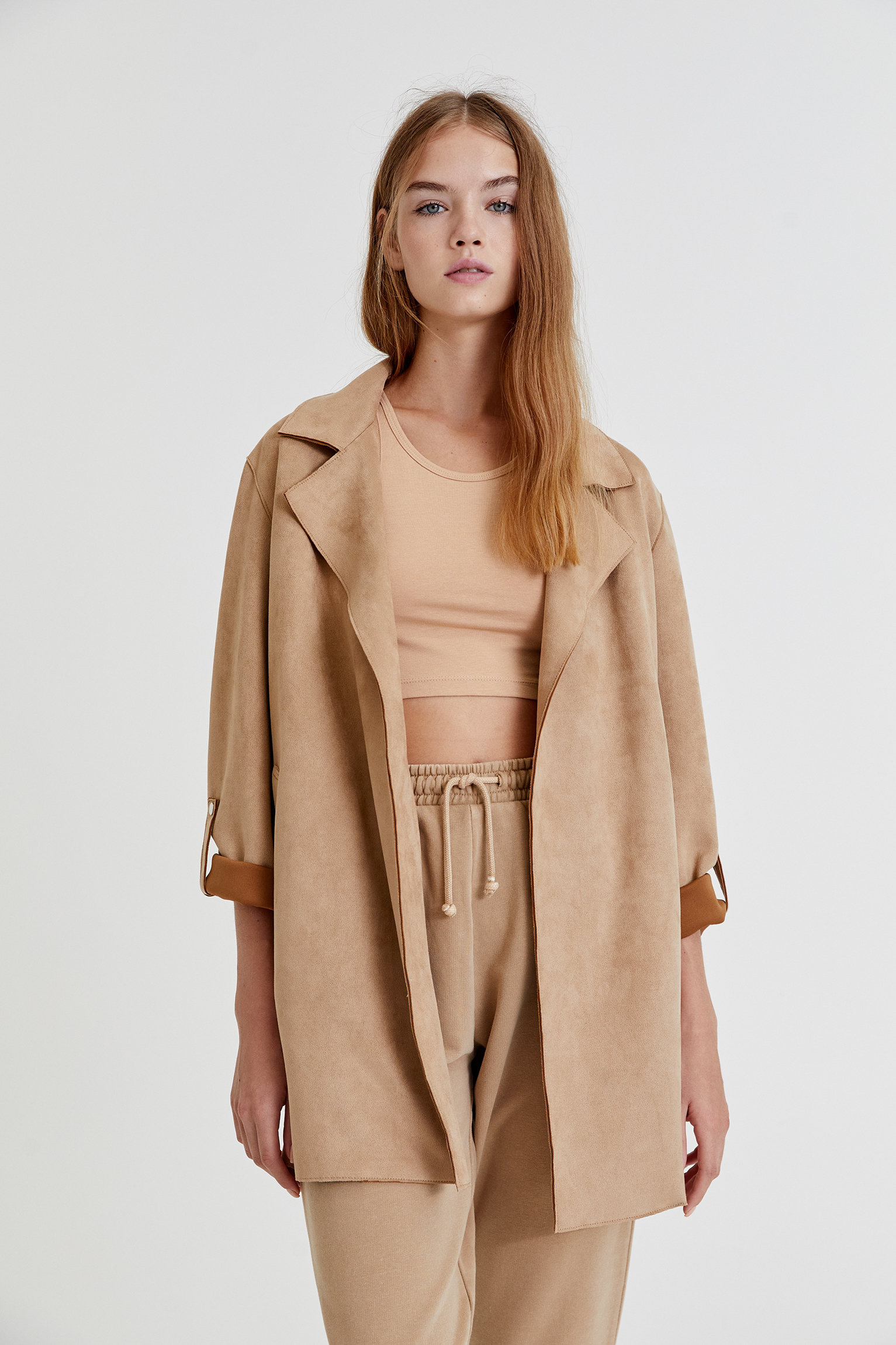 pull and bear camel coat