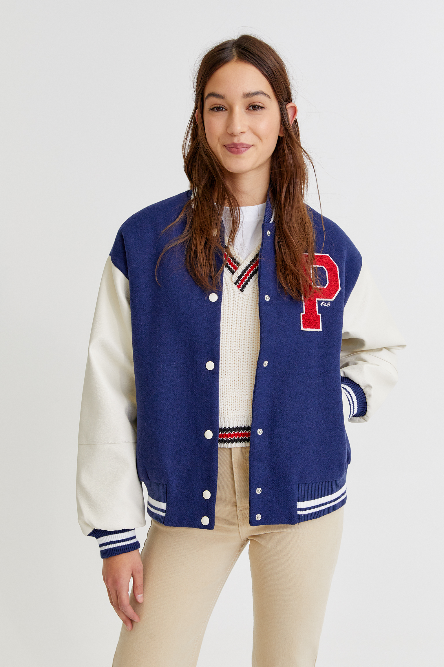 varsity jacket pull and bear