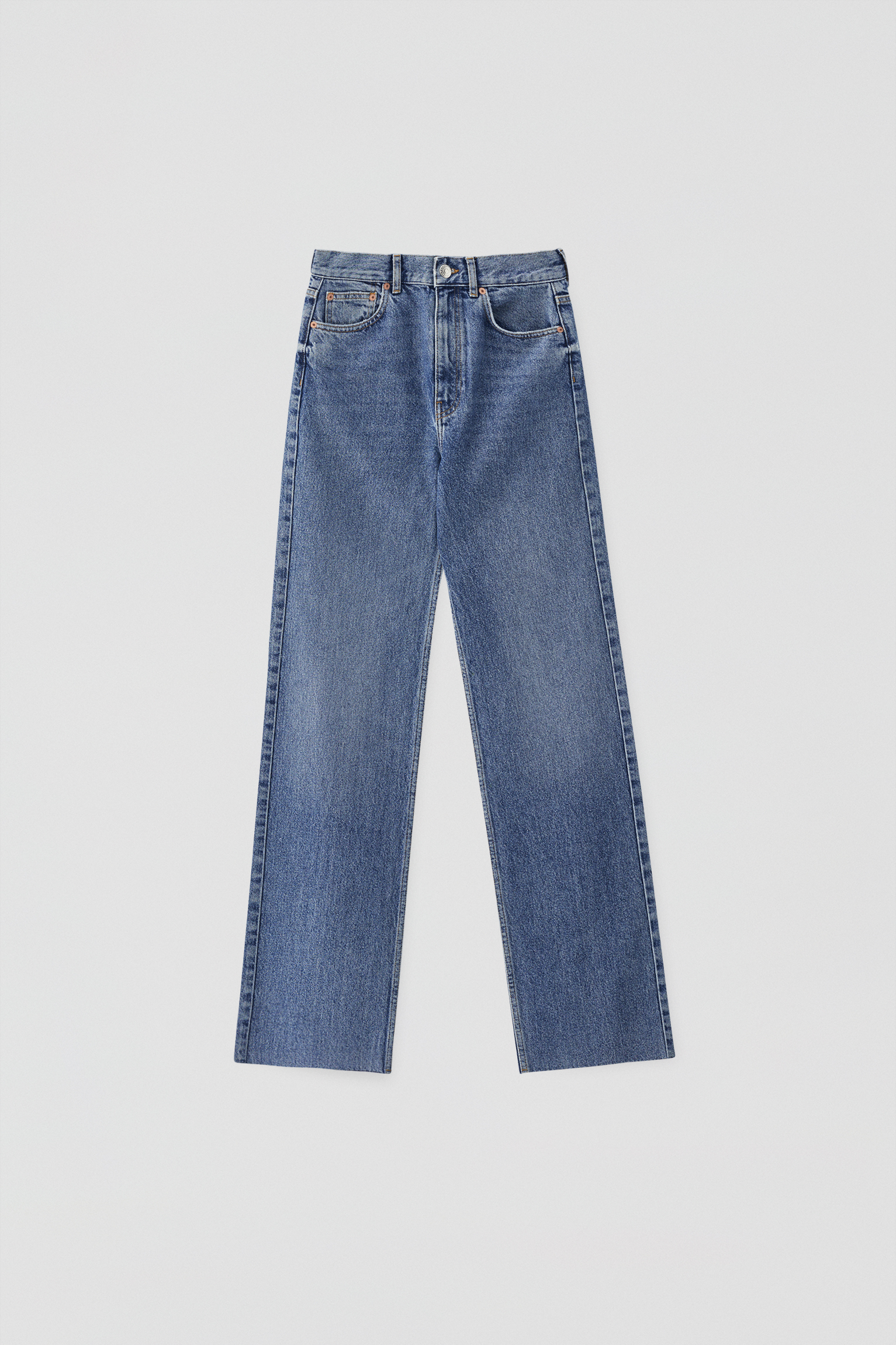 High waist blue jeans - PULL\u0026BEAR