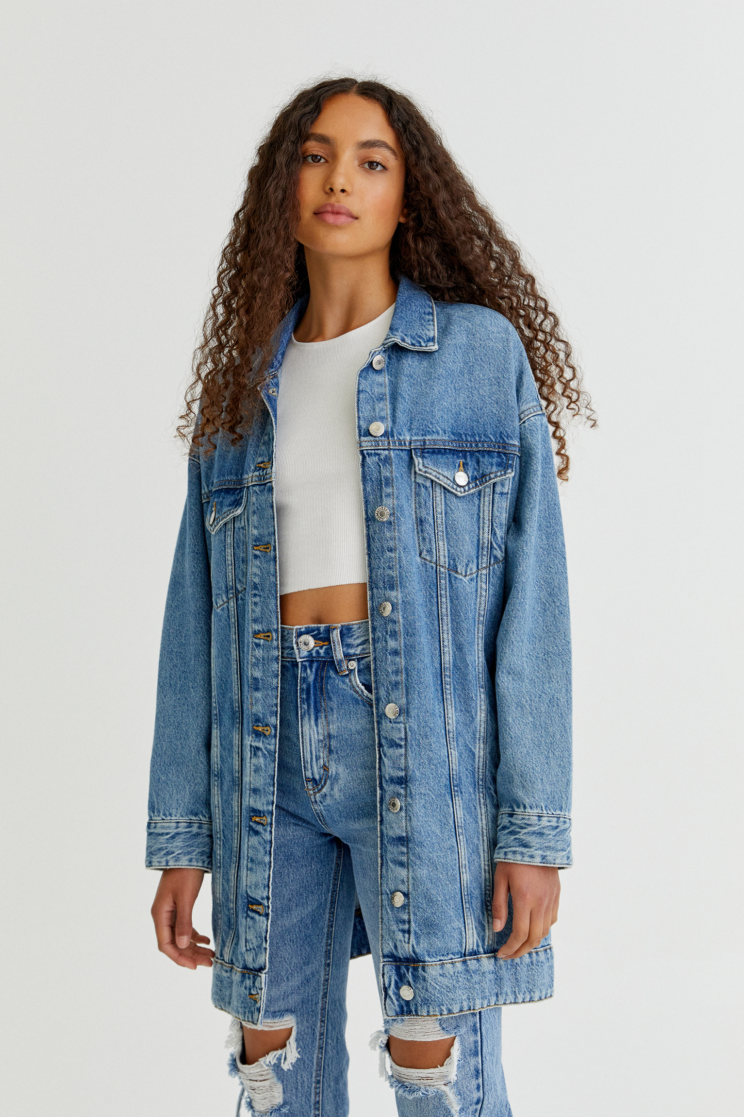 blue denim jacket