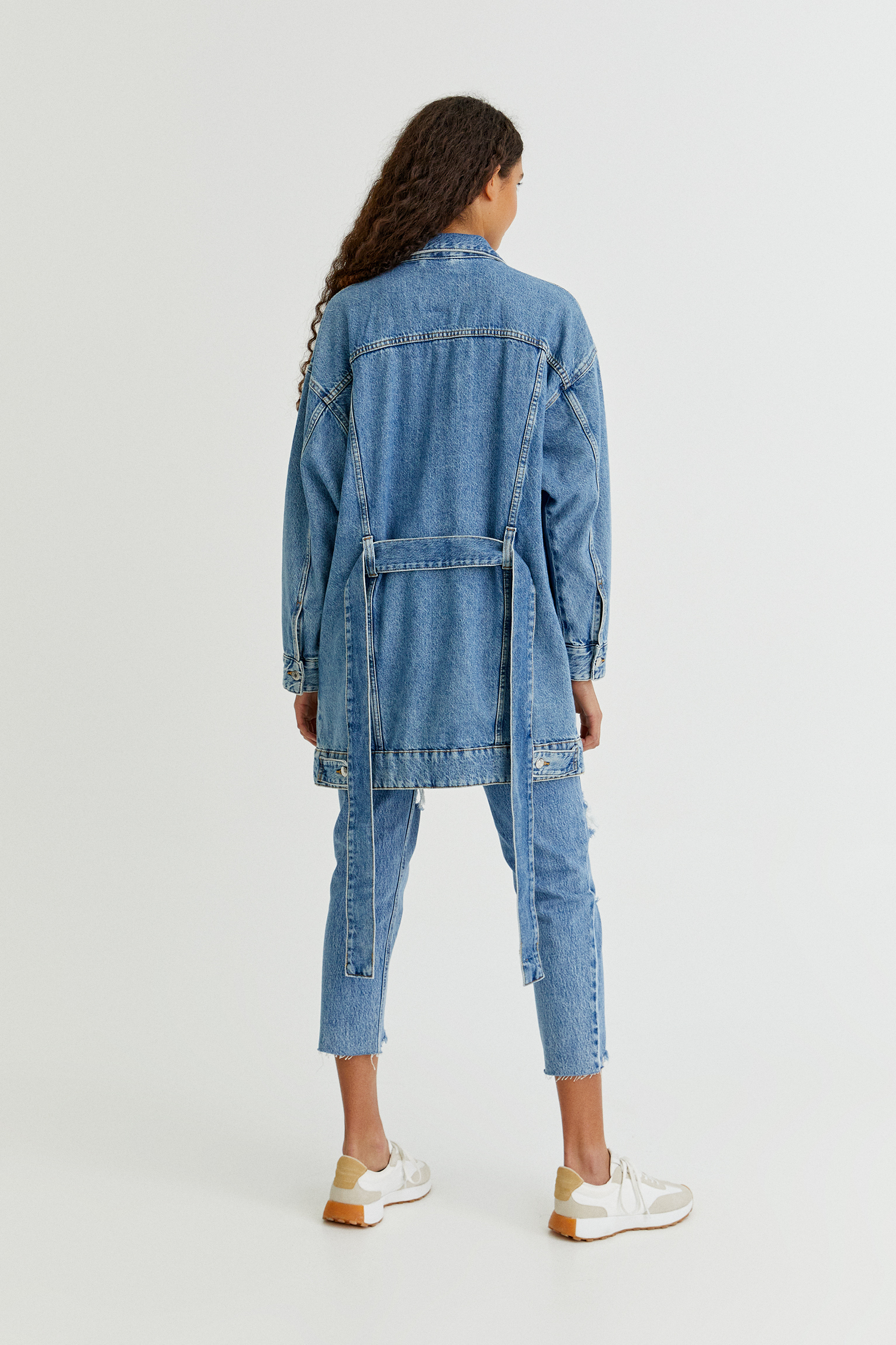 oversized denim jacket pull and bear