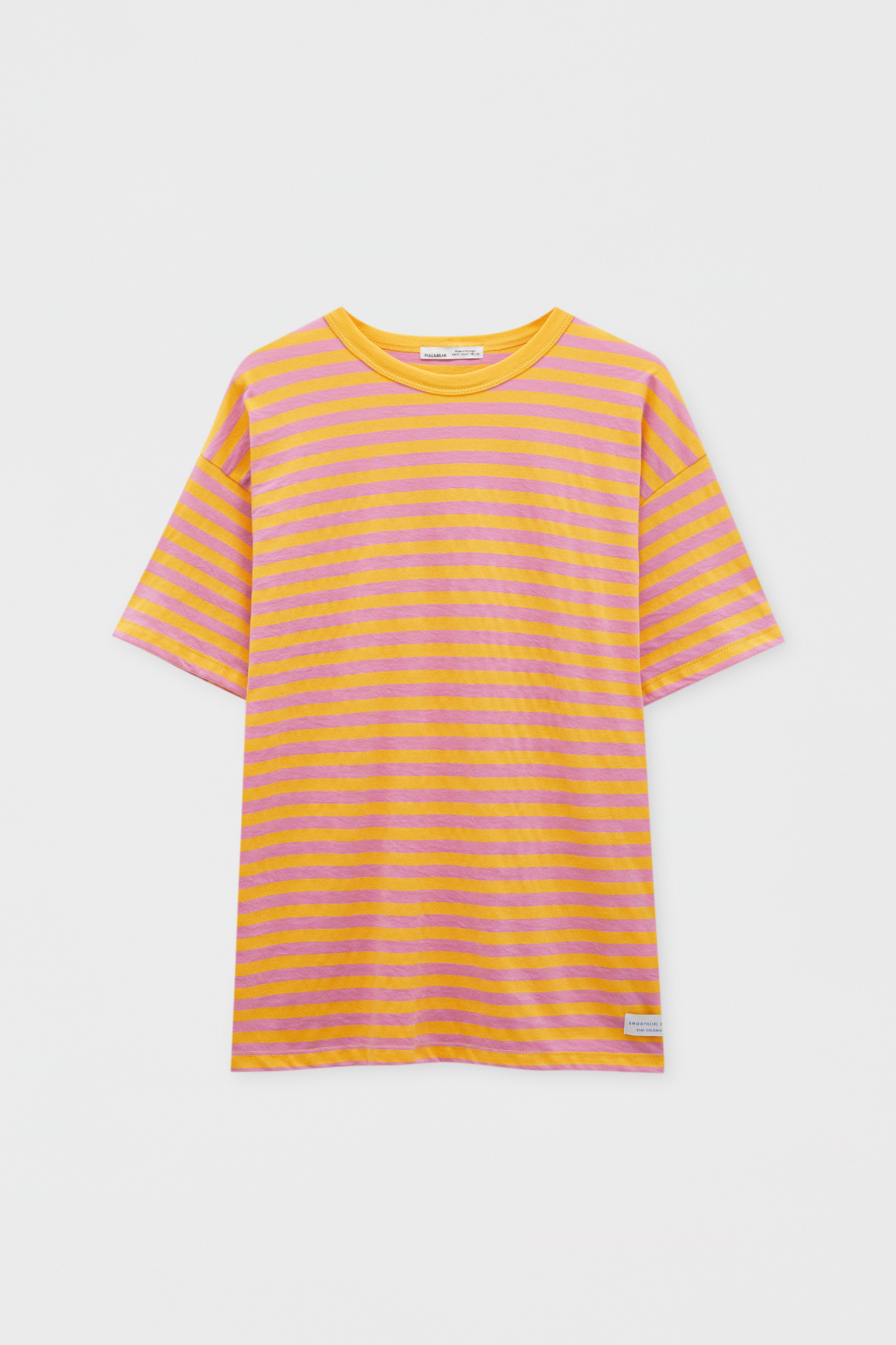 multi coloured striped t shirt