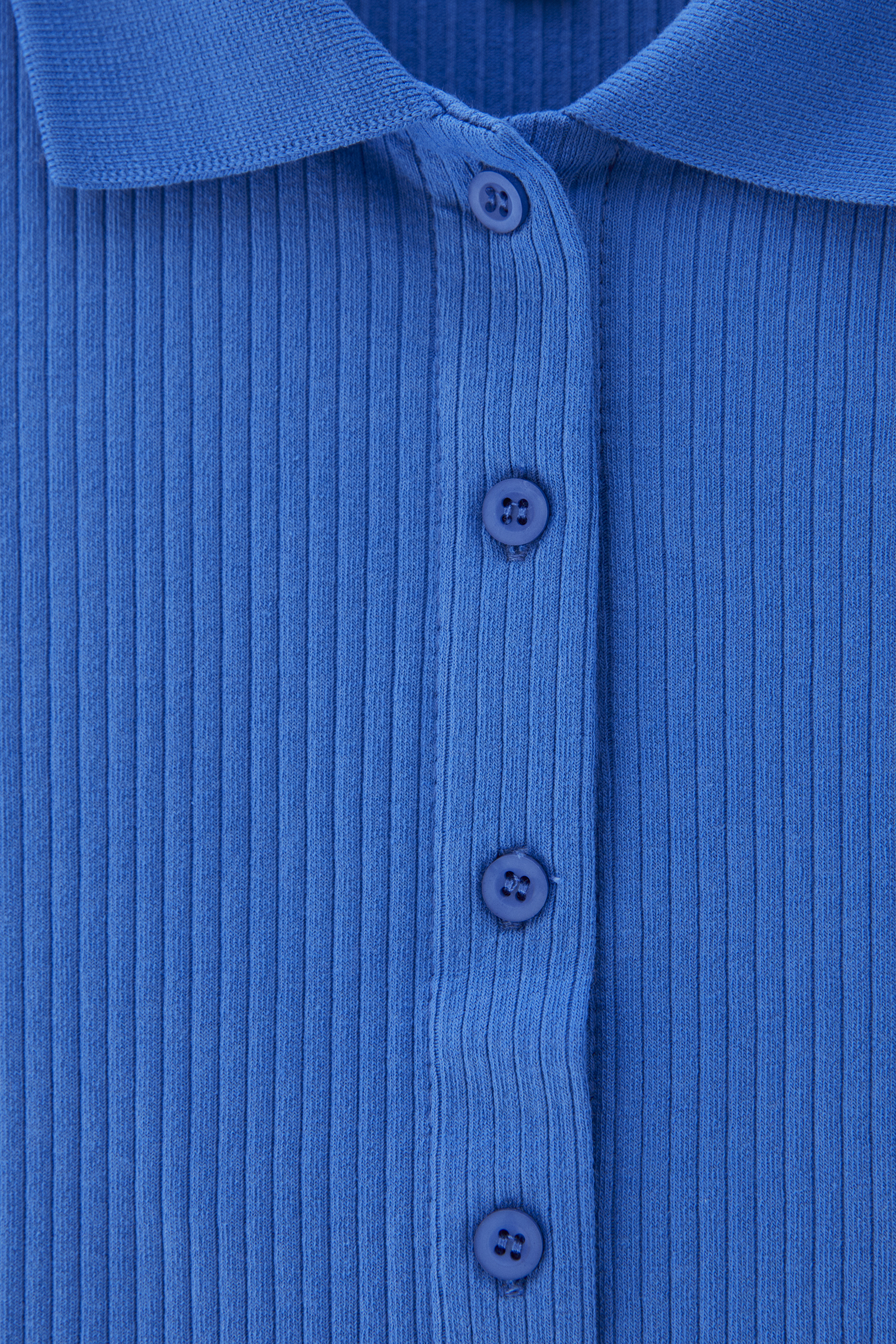 ribbed button up polo