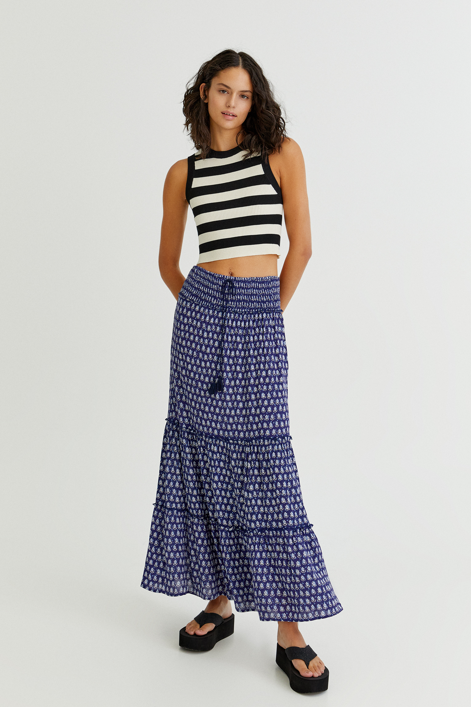 pull and bear jupe longue