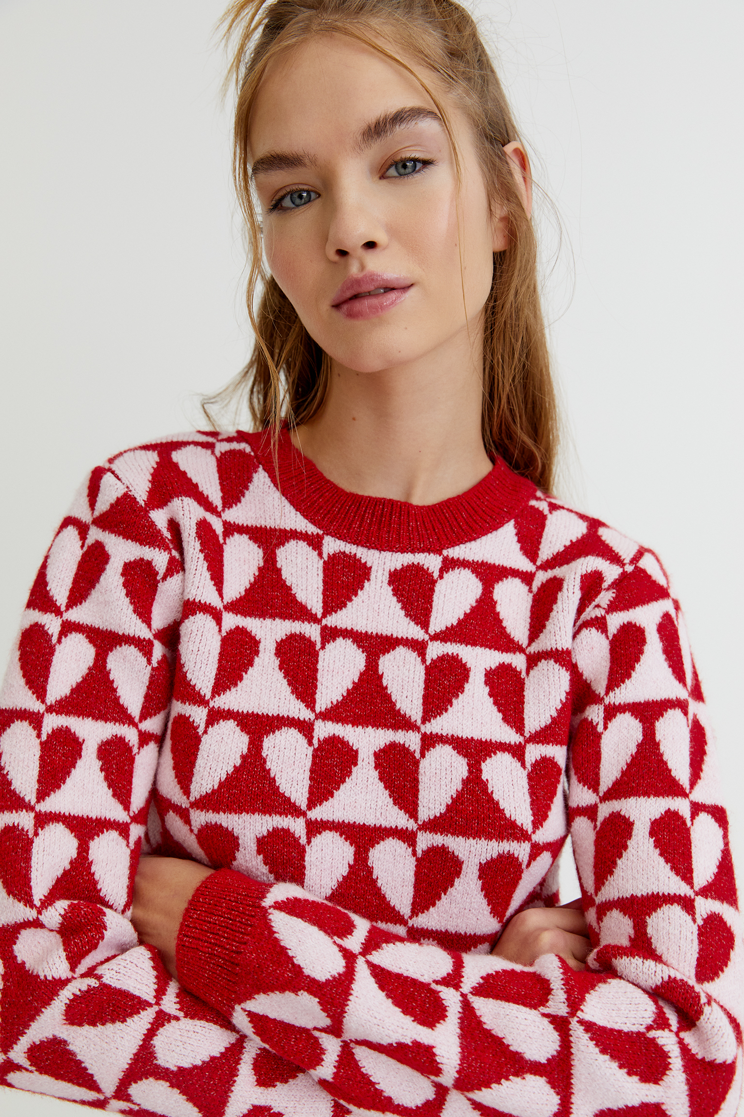 heart knit sweater