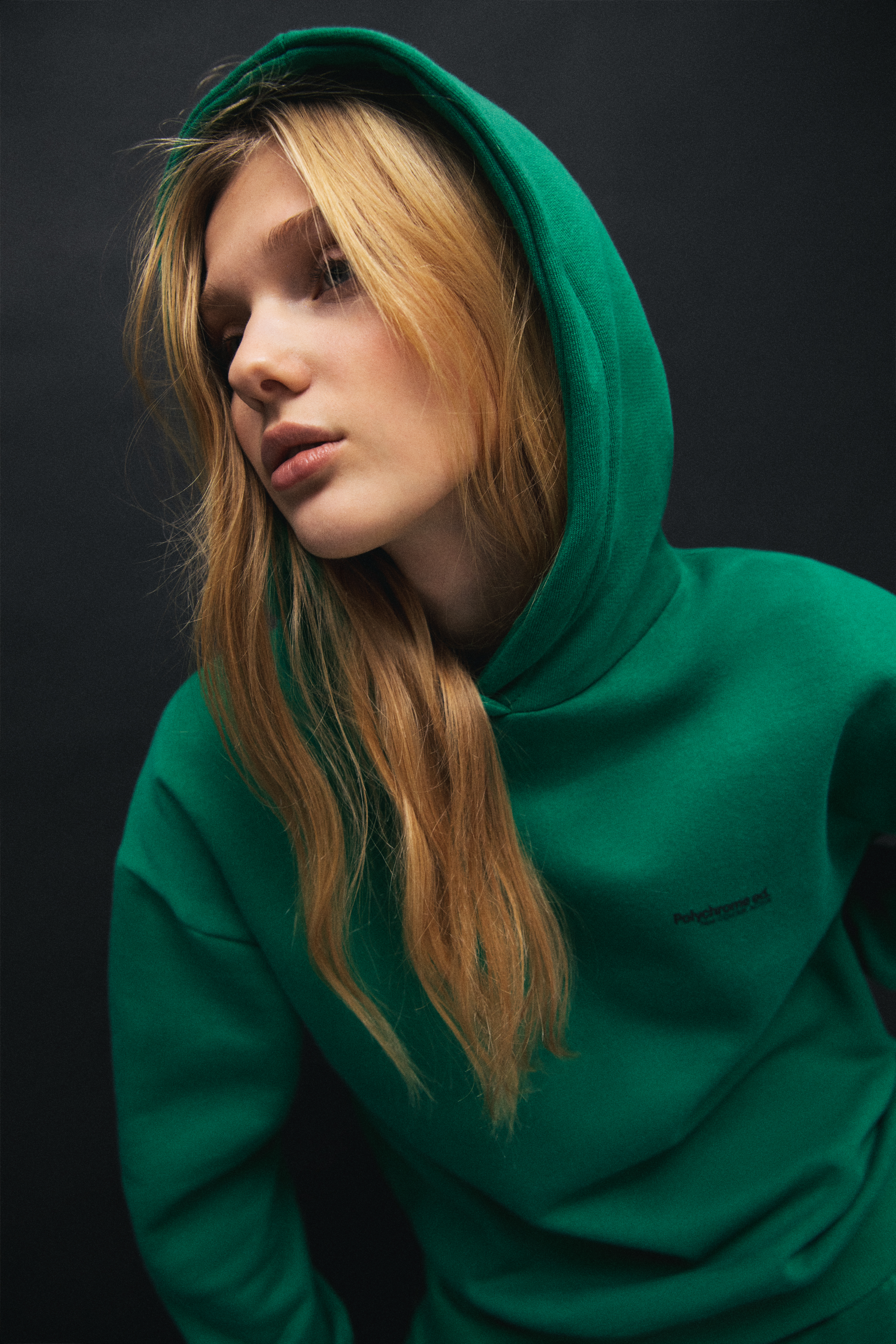 basic green hoodie