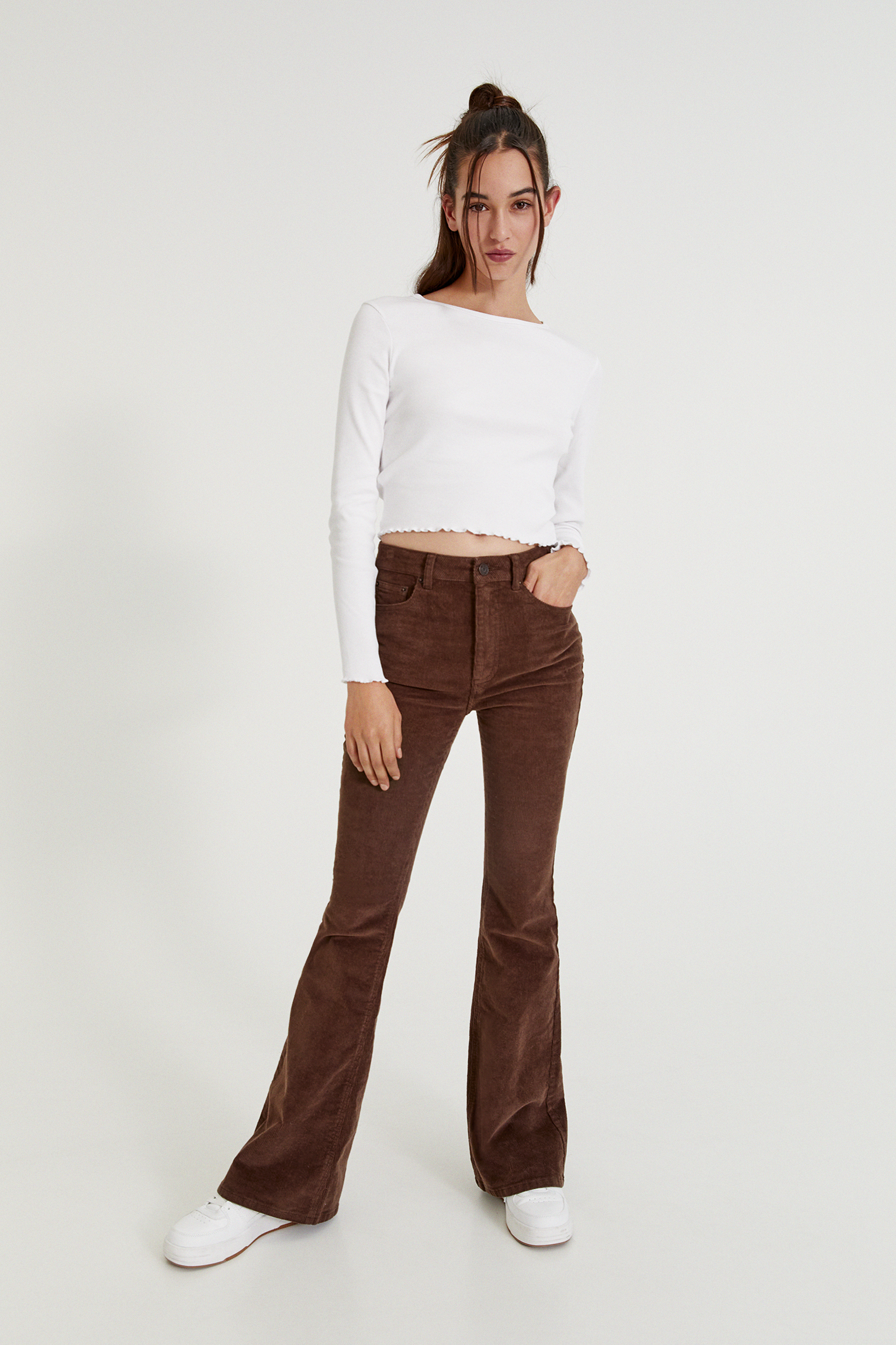 corduroy flared legging