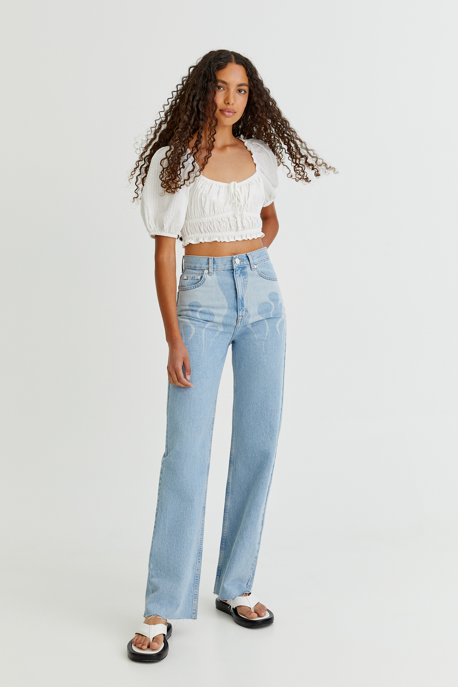 parallel leg jeans