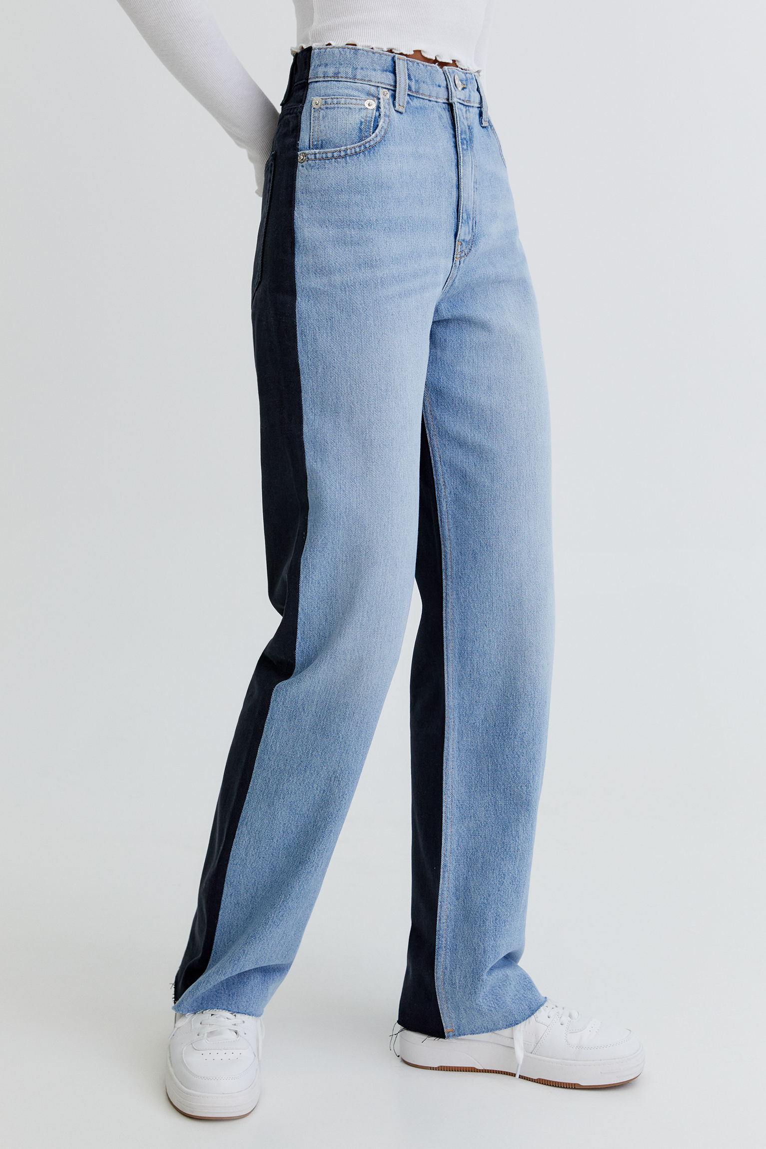 طفولي شعاع قطرة pantalon color block - muradesignco.com