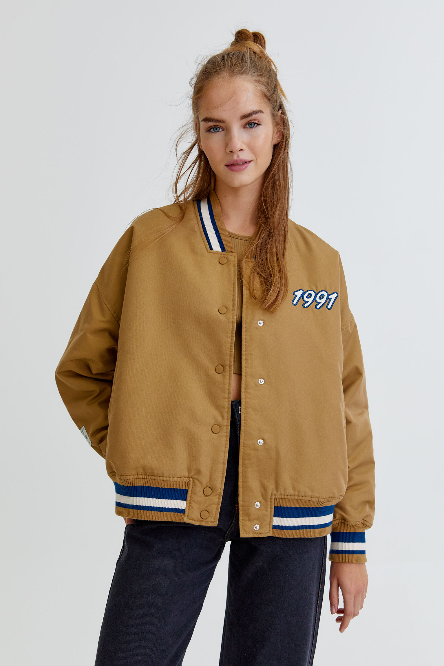 coach jacket pull and bear