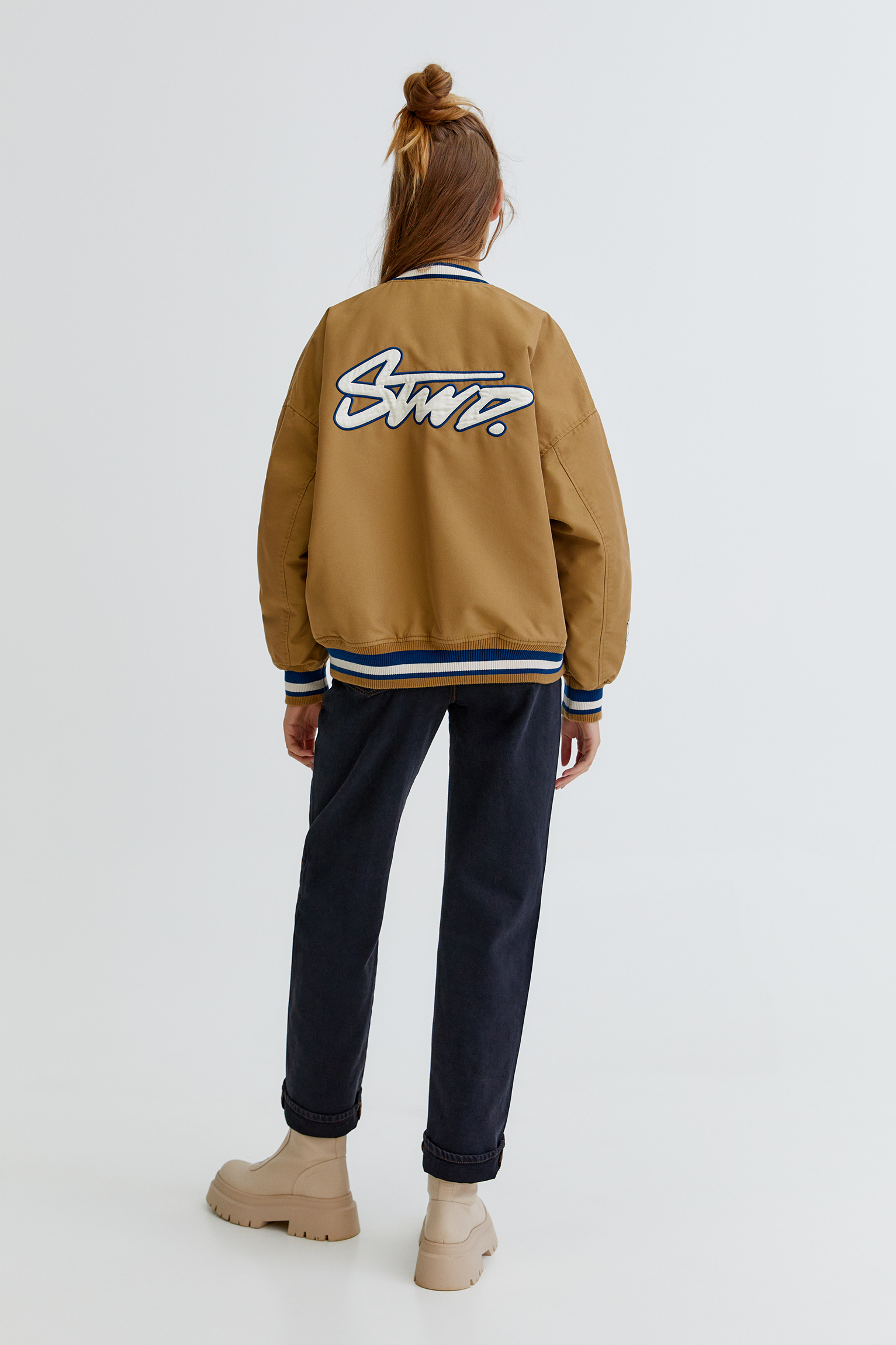 varsity jacket pull and bear