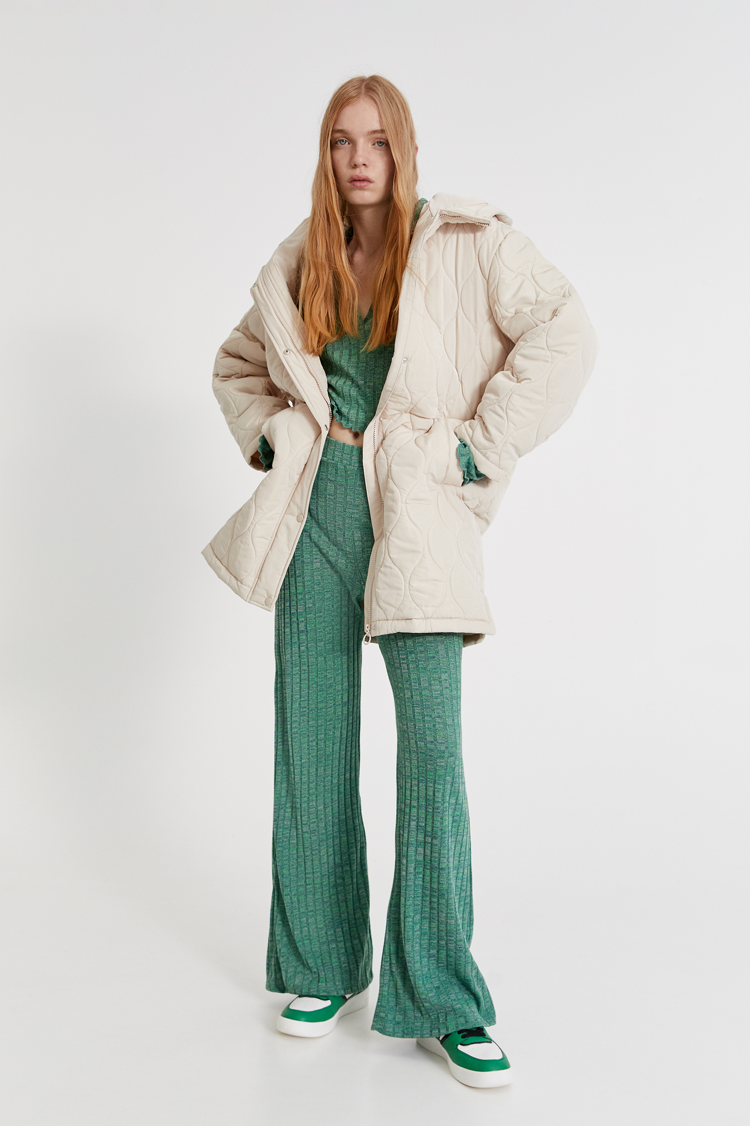 long lightweight puffer coat