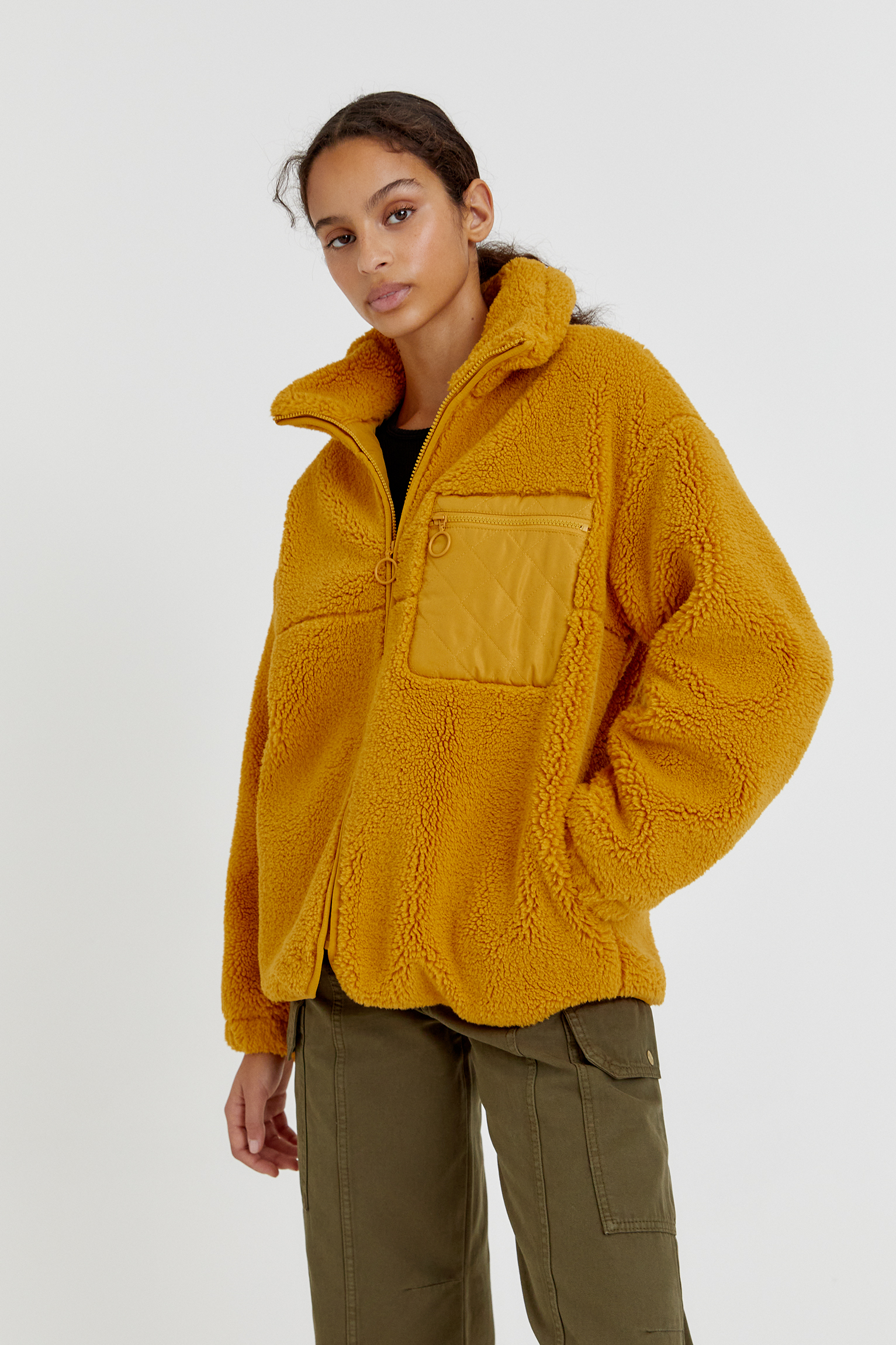 pull and bear mustard jacket