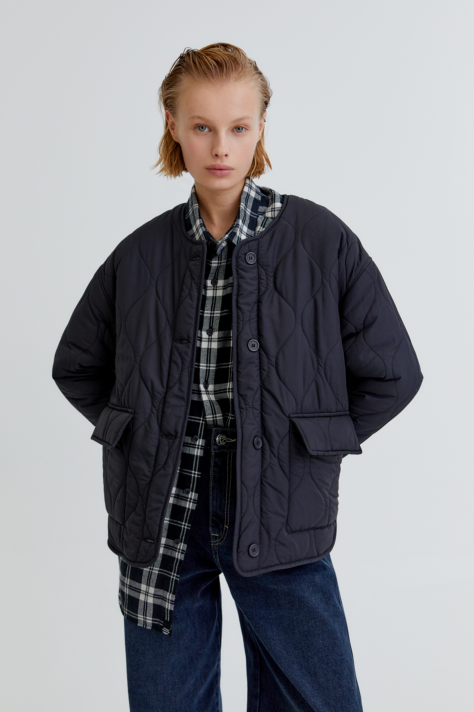 pull and bear quilted jacket