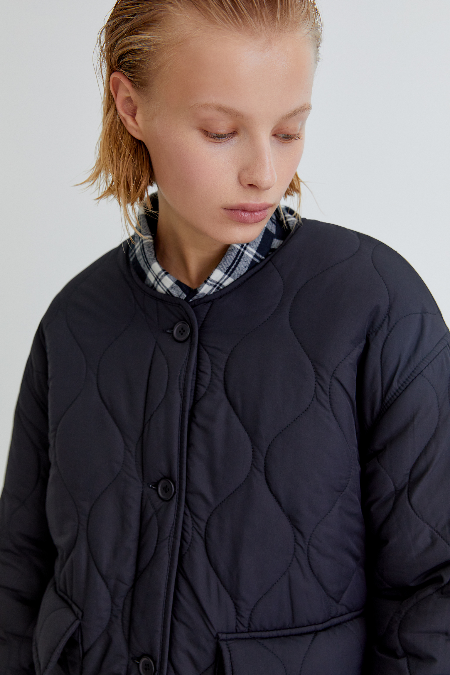 pull and bear quilted jacket