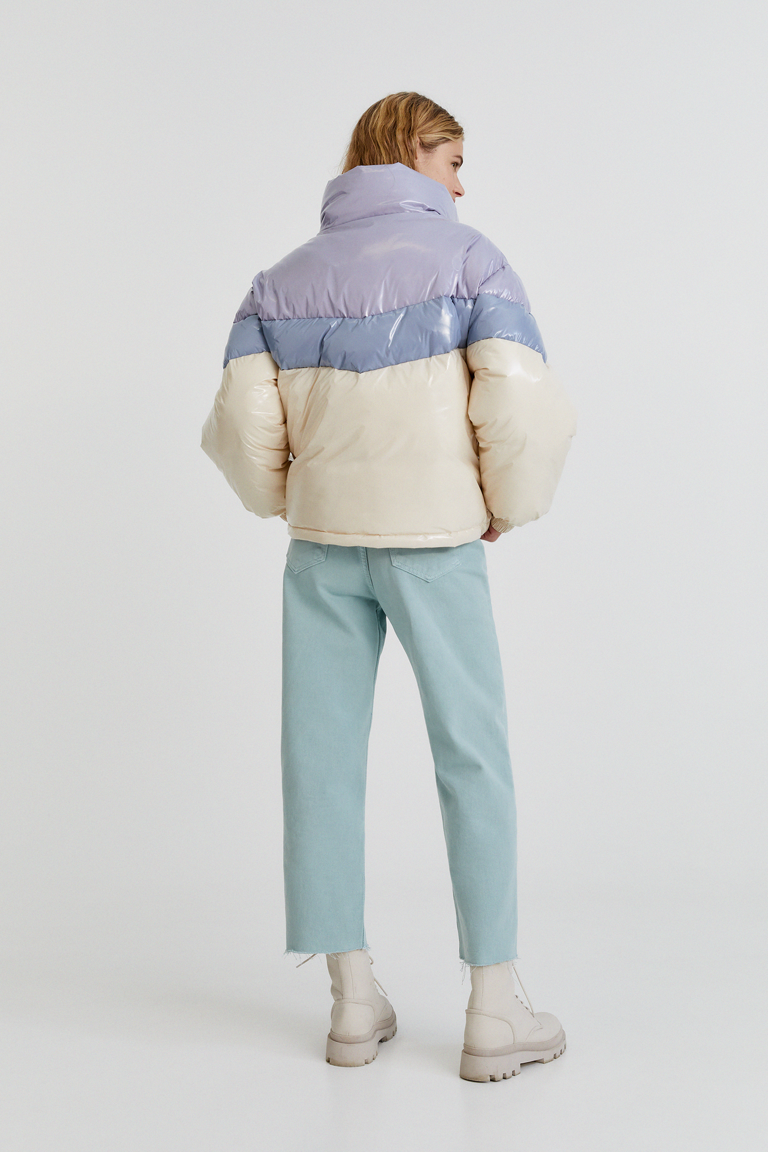 pull and bear blue puffer jacket