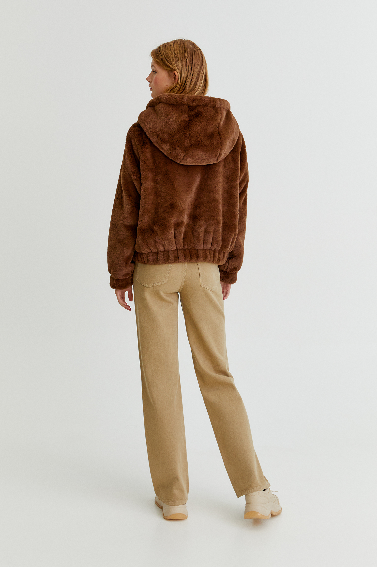 pull and bear fur jacket