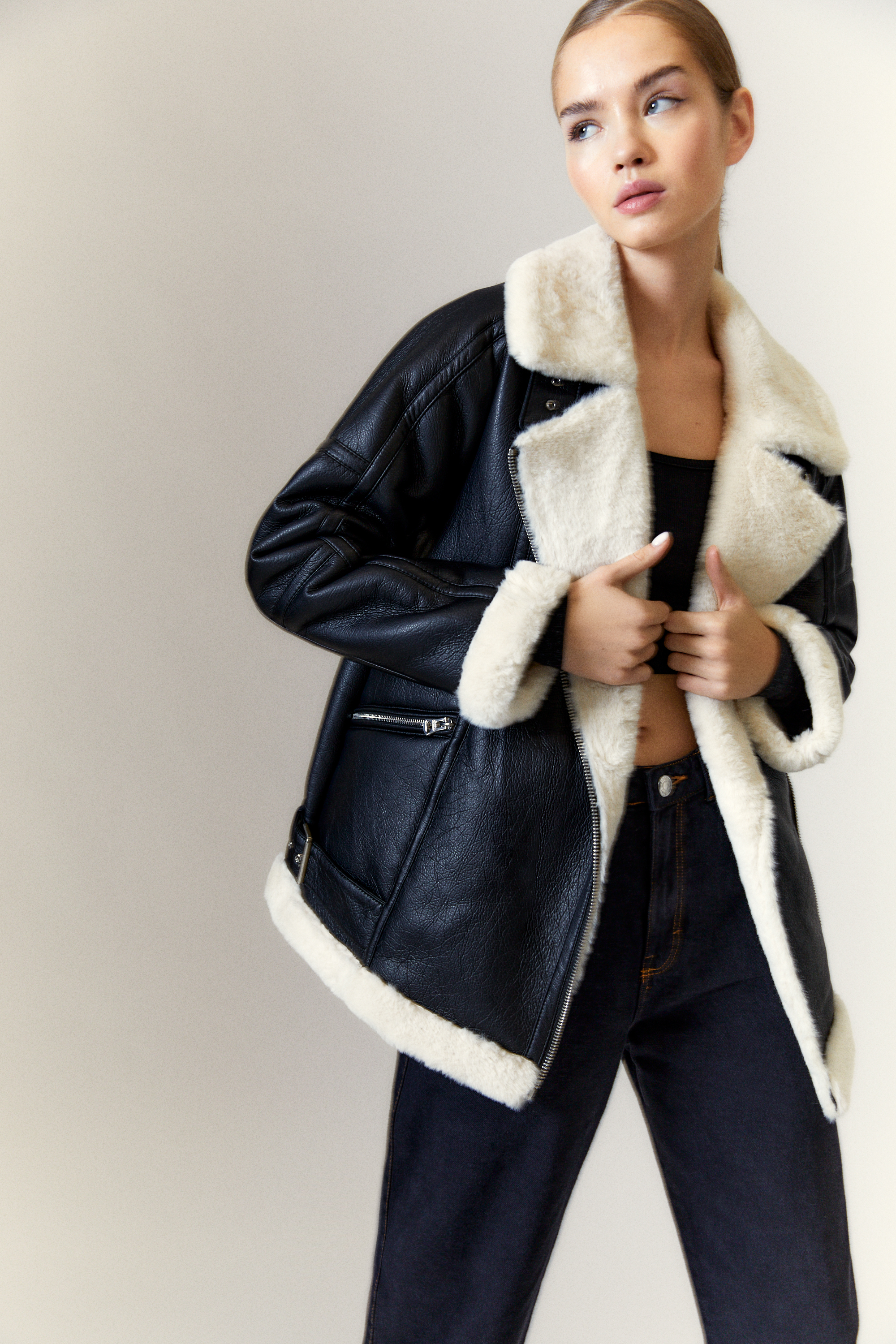 double sided leather jacket