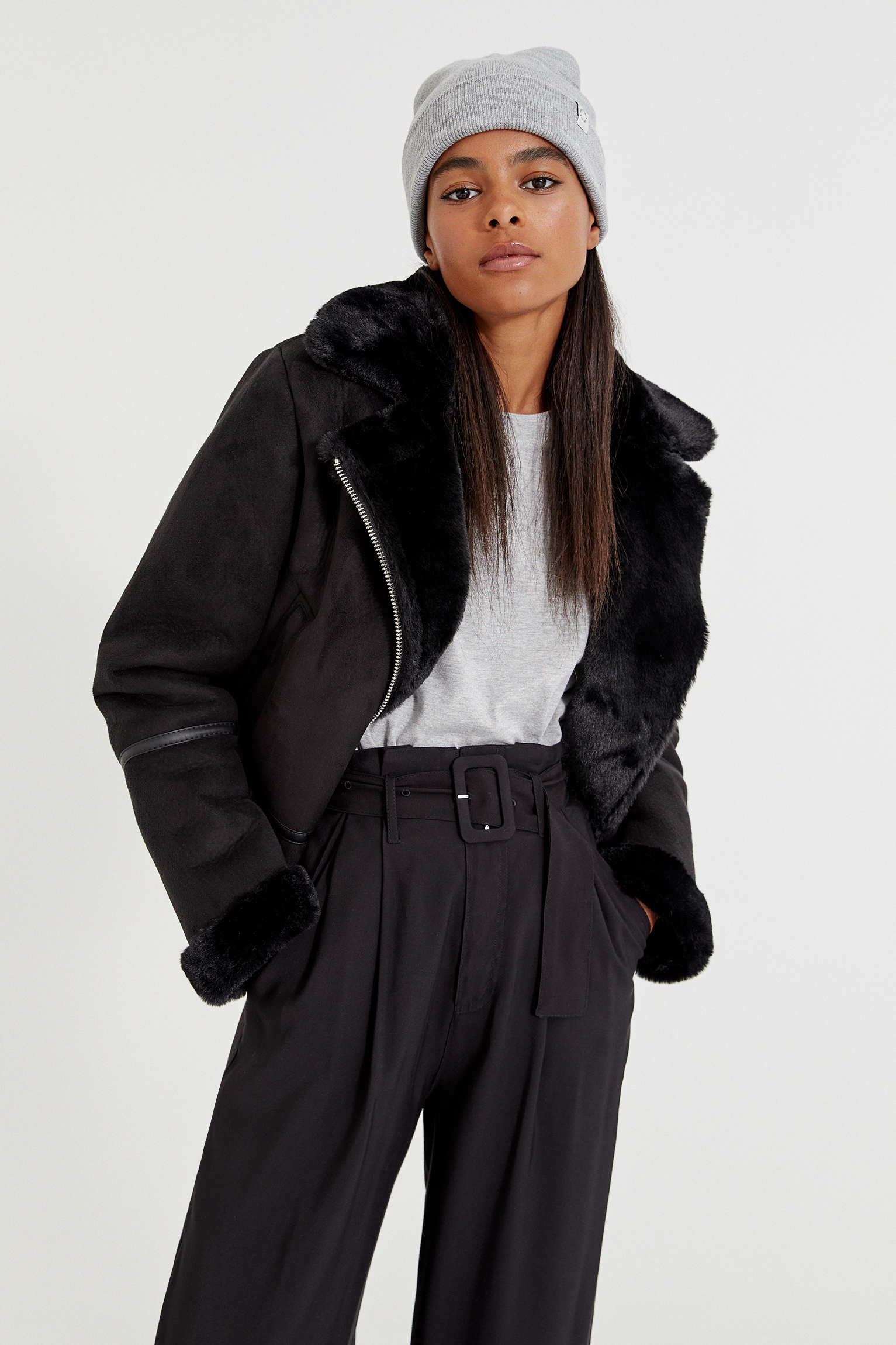 pull and bear cropped jacket