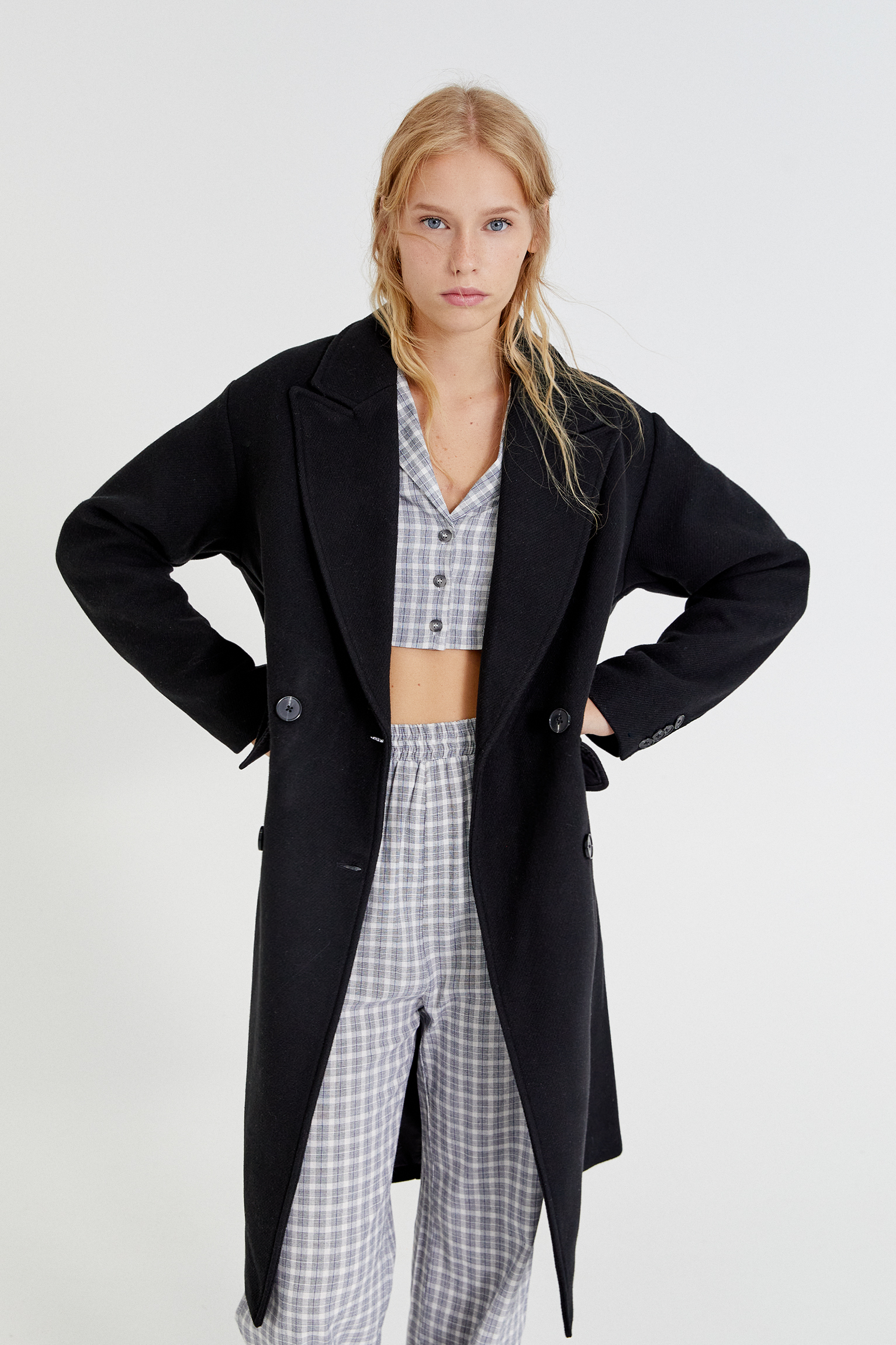 pull and bear long coat