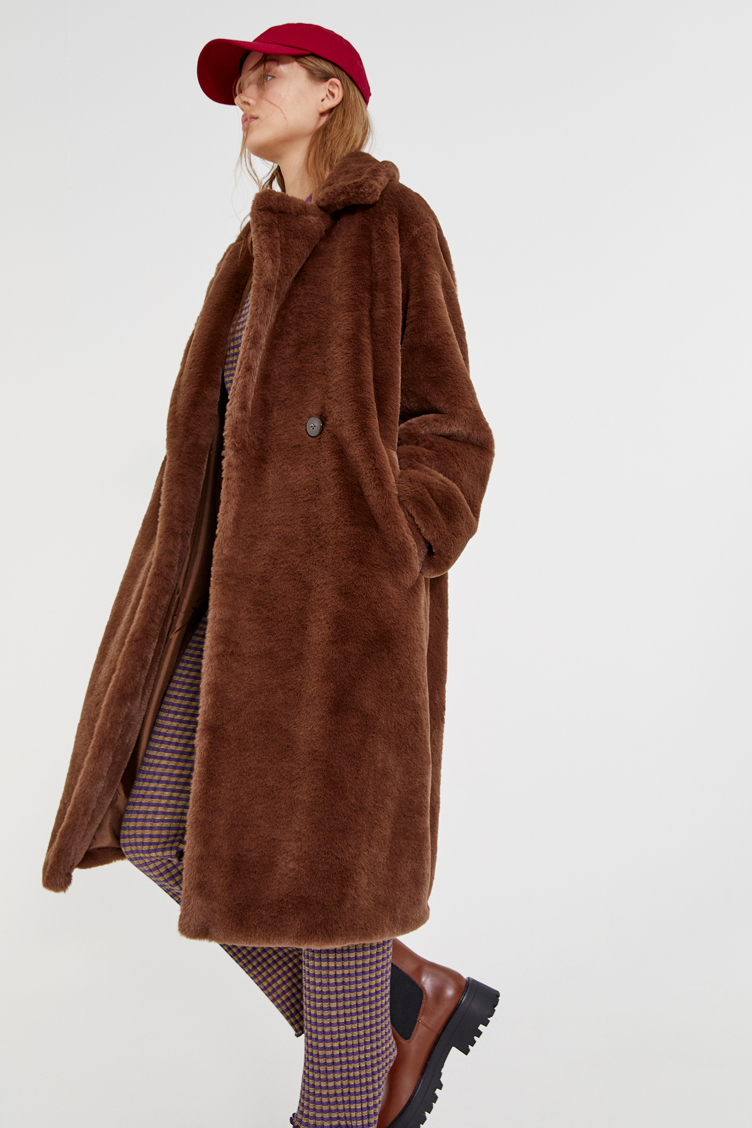 faux fur pull and bear