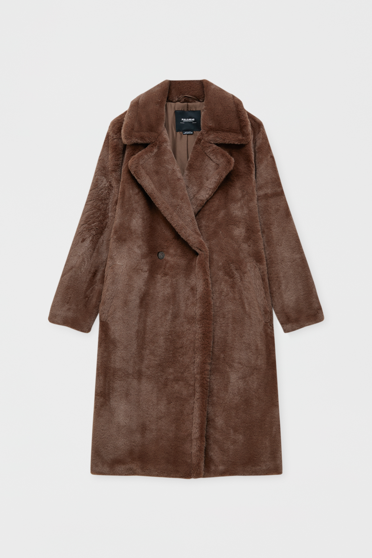 pull and bear fur coat